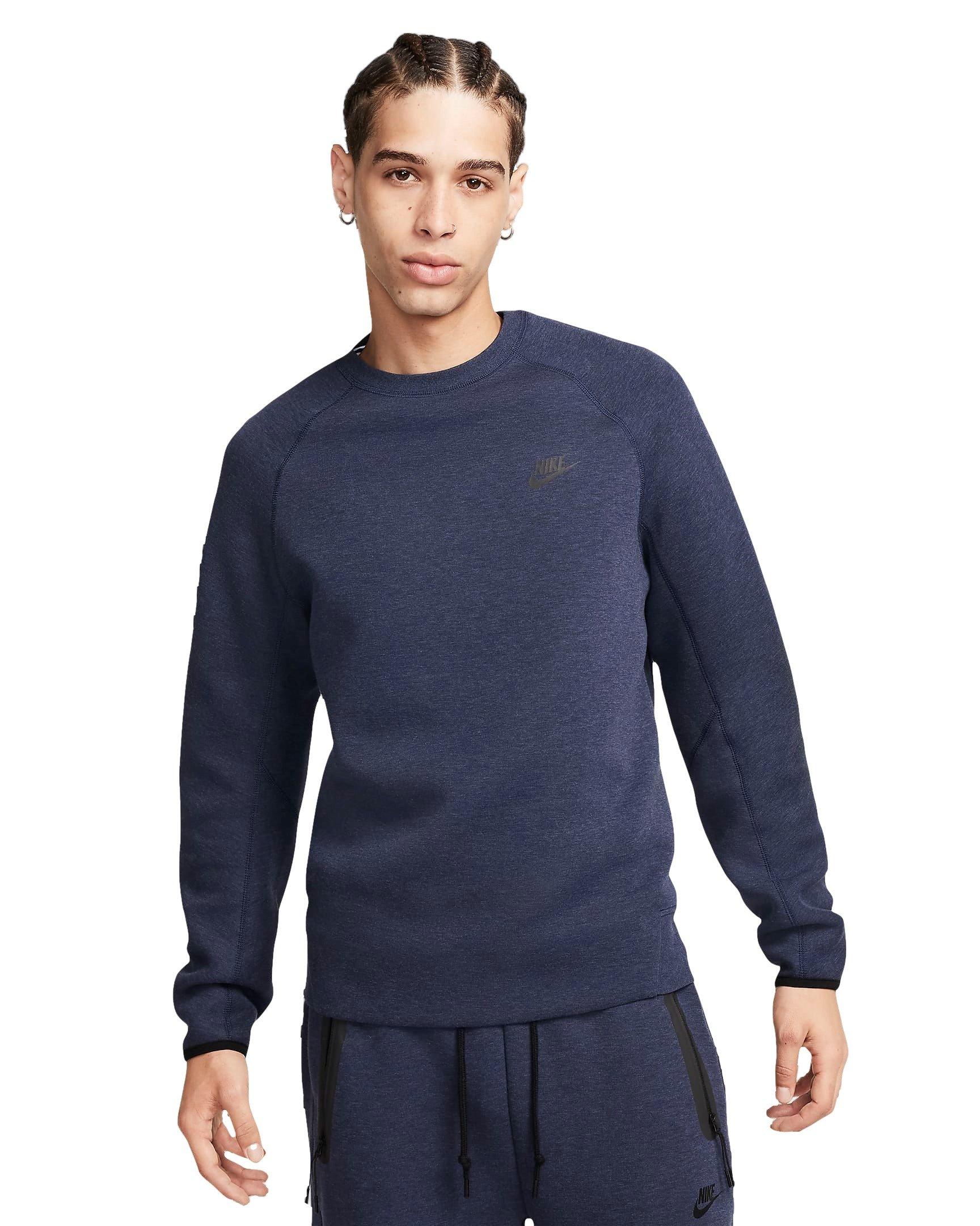 Nike Men's Tech Fleece Crewneck Sweatshirt - BLUE Thumbnail View 1