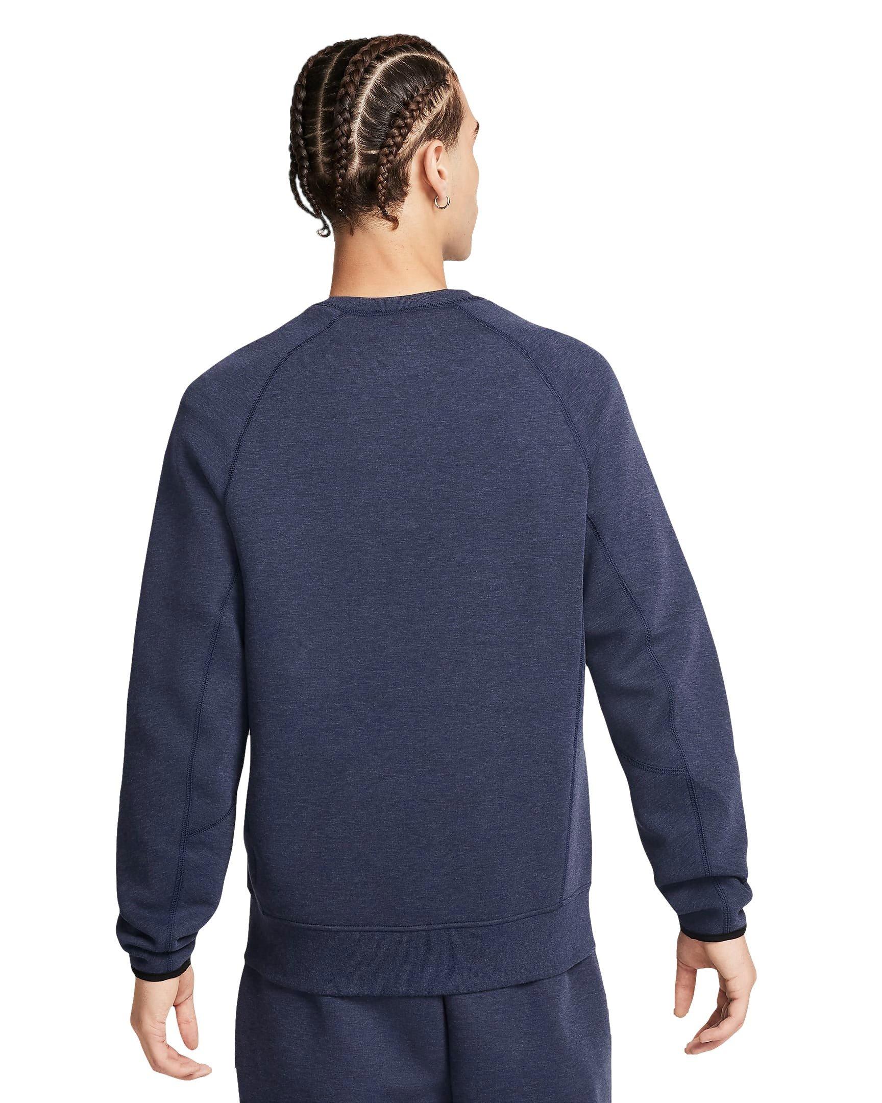 Nike Men's Tech Fleece Crewneck Sweatshirt - BLUE Thumbnail View 2