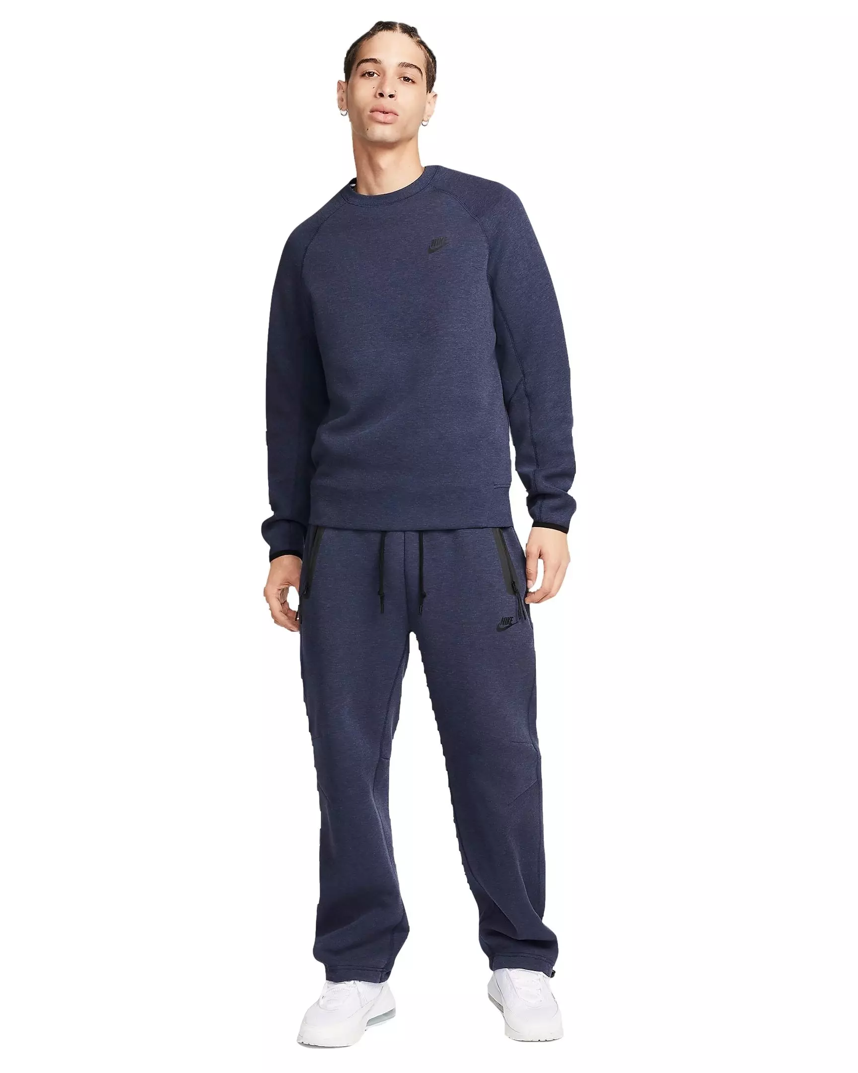 Nike Men's Tech Fleece Crewneck Sweatshirt - BLUE