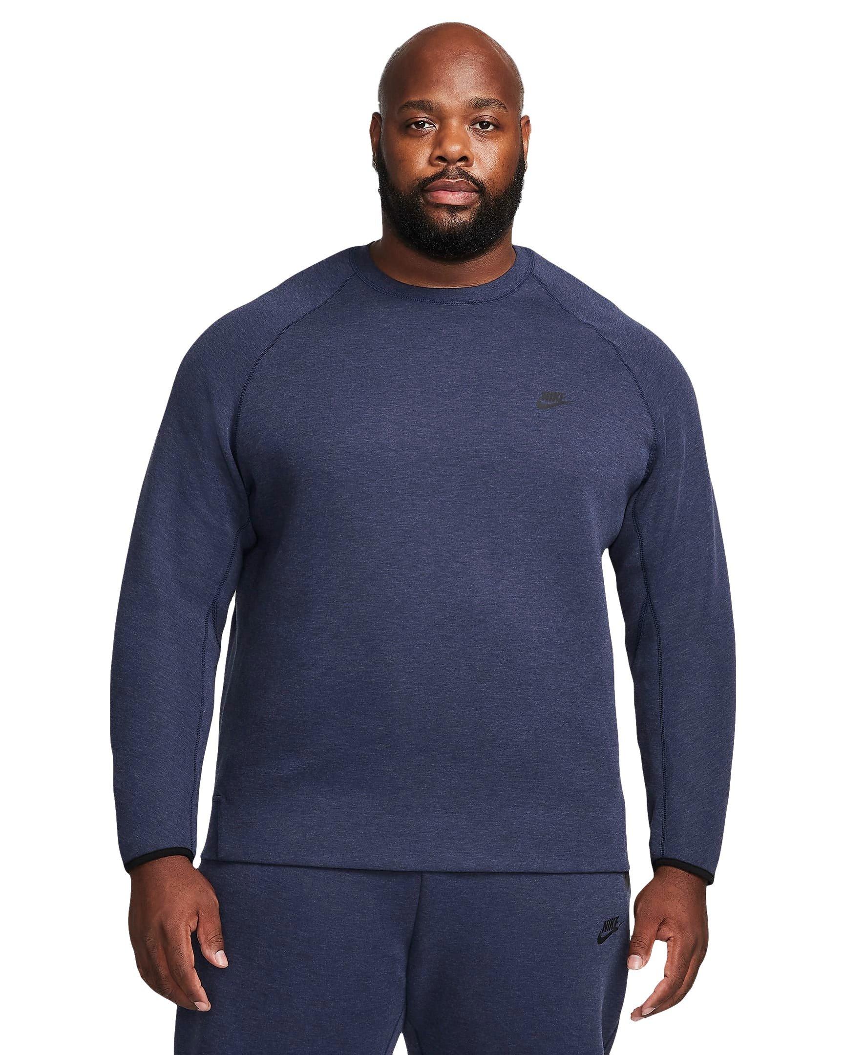 Nike Men's Tech Fleece Crewneck Sweatshirt - BLUE Thumbnail View 9
