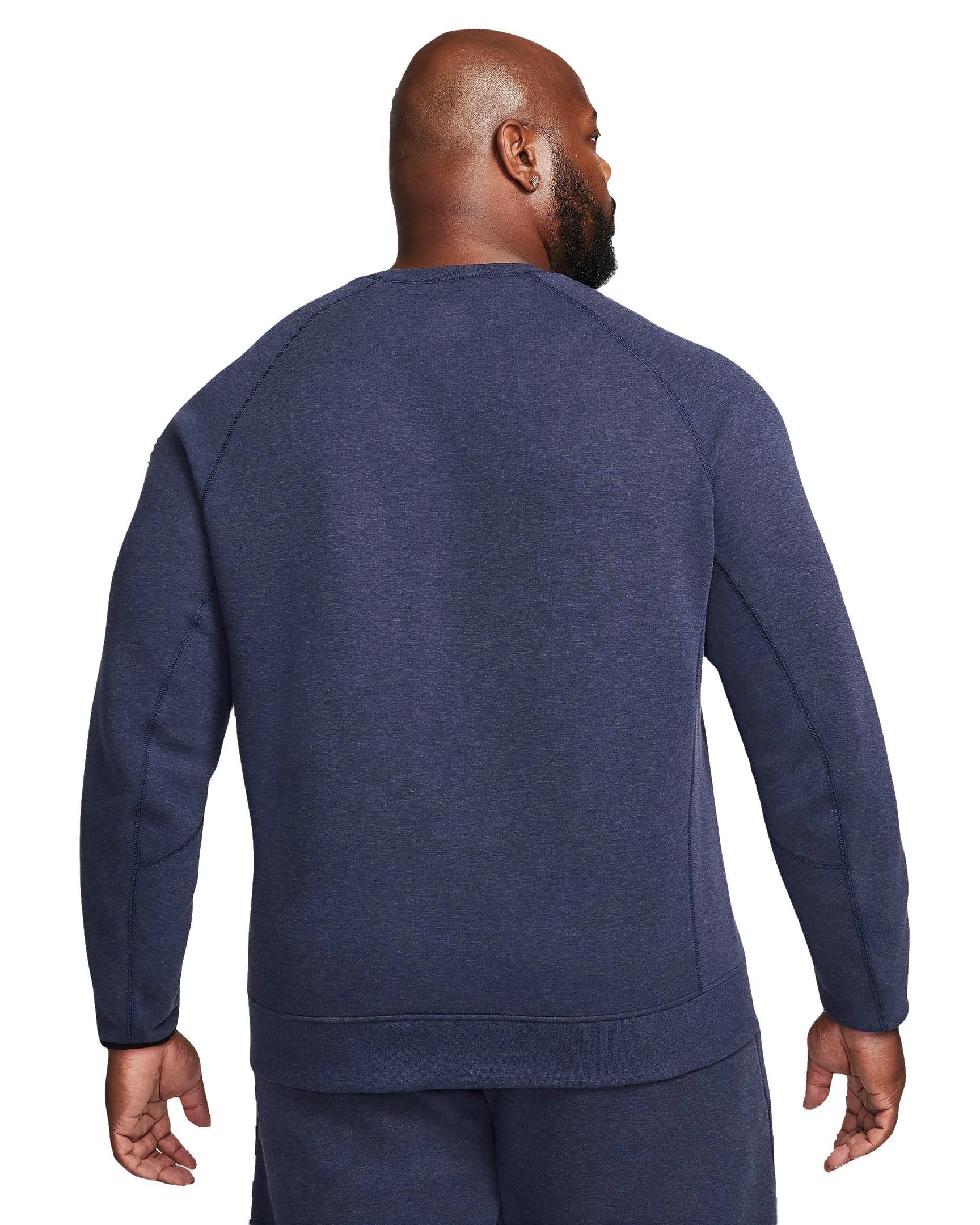 Nike Men's Tech Fleece Crewneck Sweatshirt - BLUE Thumbnail View 10