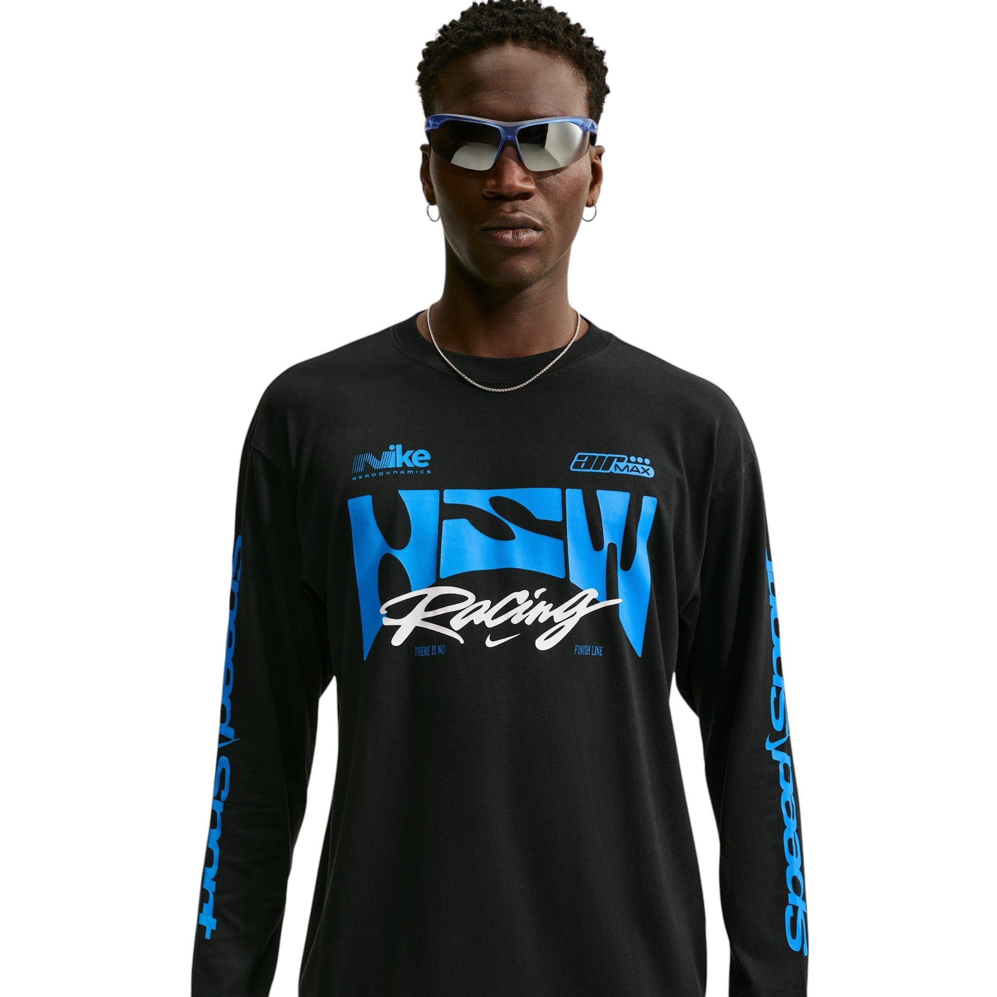 Nike Men's Sportswear NSW Racing Long-Sleeve T-Shirt - BLACK