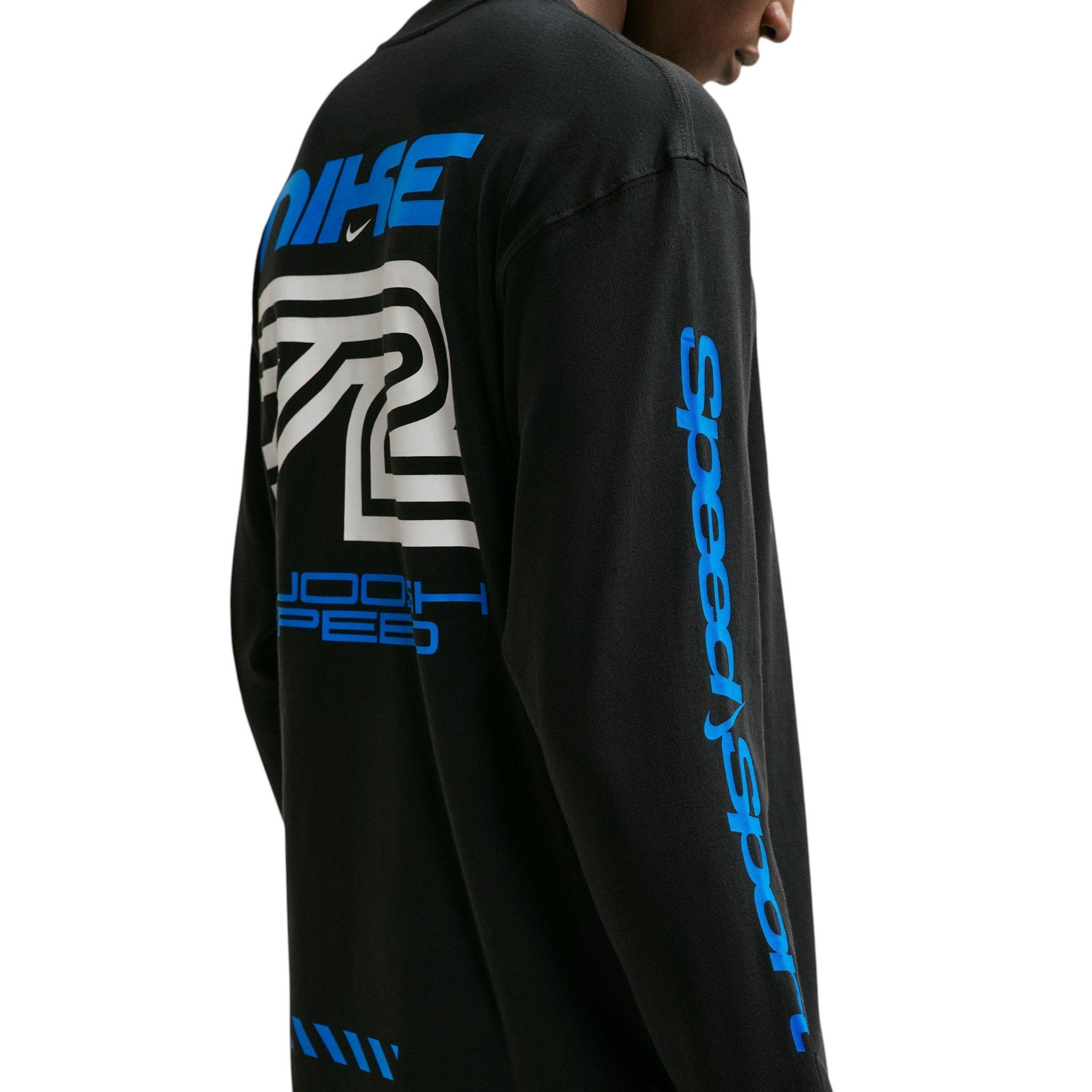 Nike Men's Sportswear NSW Racing Long-Sleeve T-Shirt - BLACK