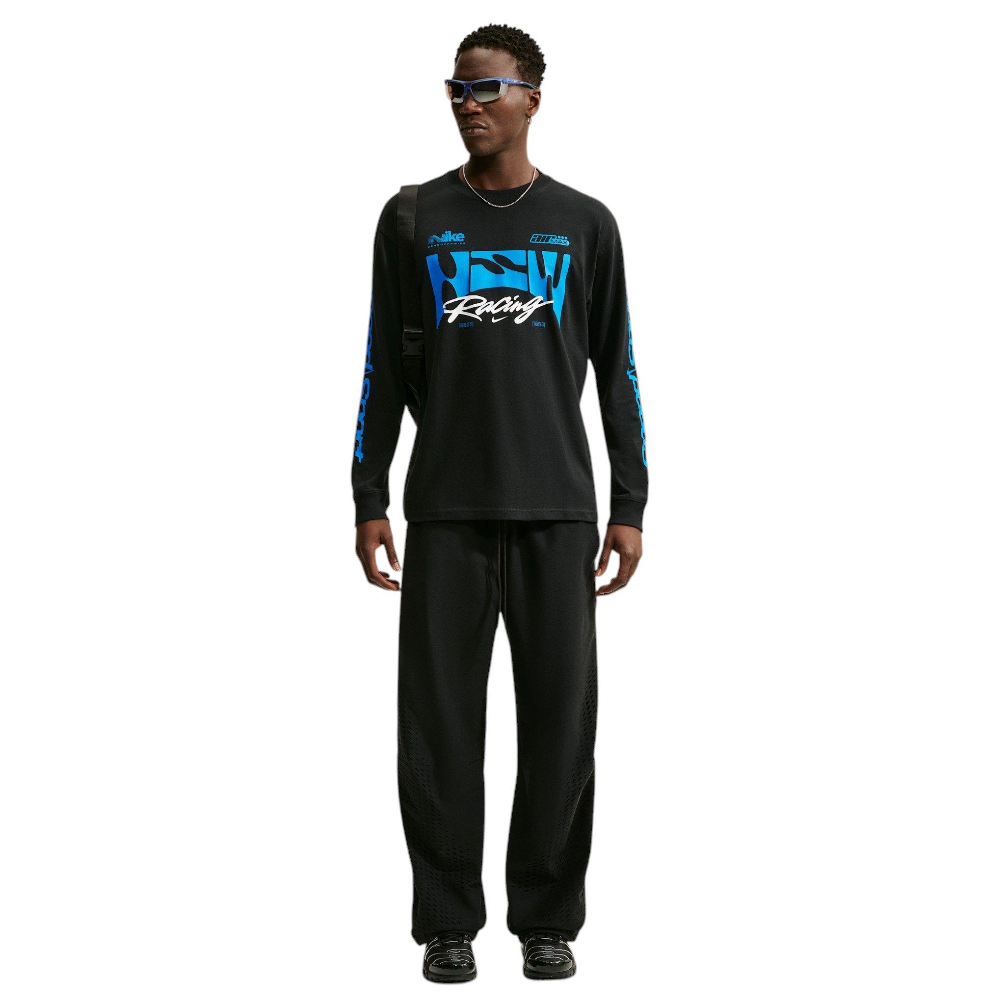 Nike Men's Sportswear NSW Racing Long-Sleeve T-Shirt - BLACK