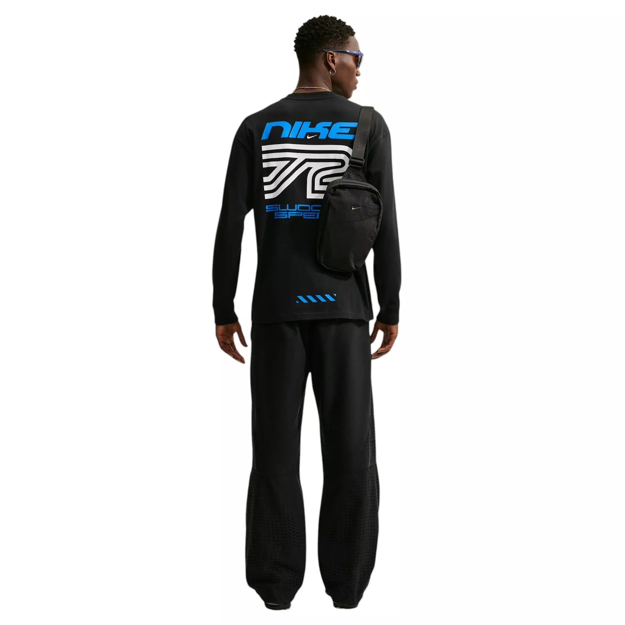 Nike Men's Sportswear NSW Racing Long-Sleeve T-Shirt - BLACK