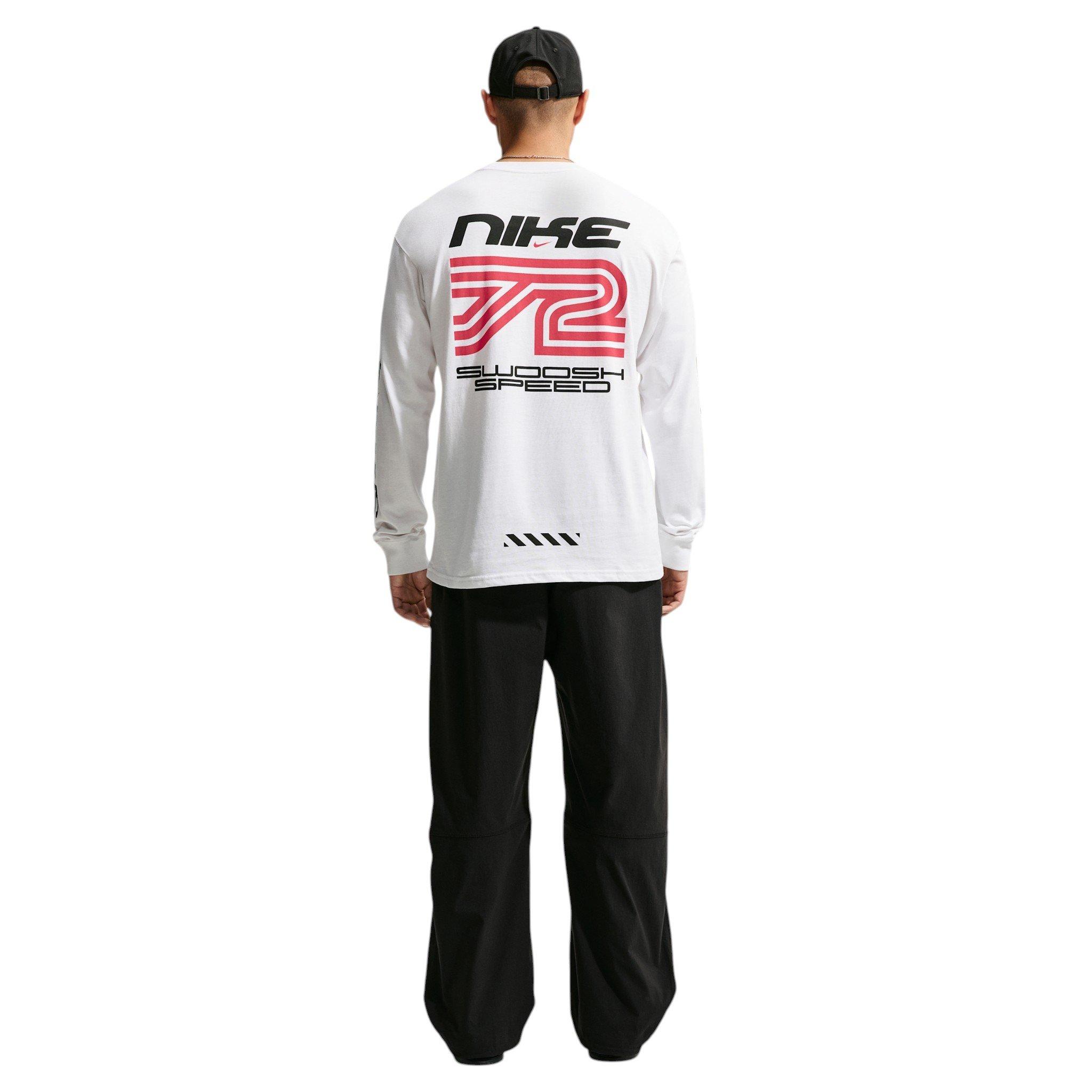 Nike Men's Sportswear NSW Racing Long-Sleeve T-Shirt - WHITE Thumbnail View 5