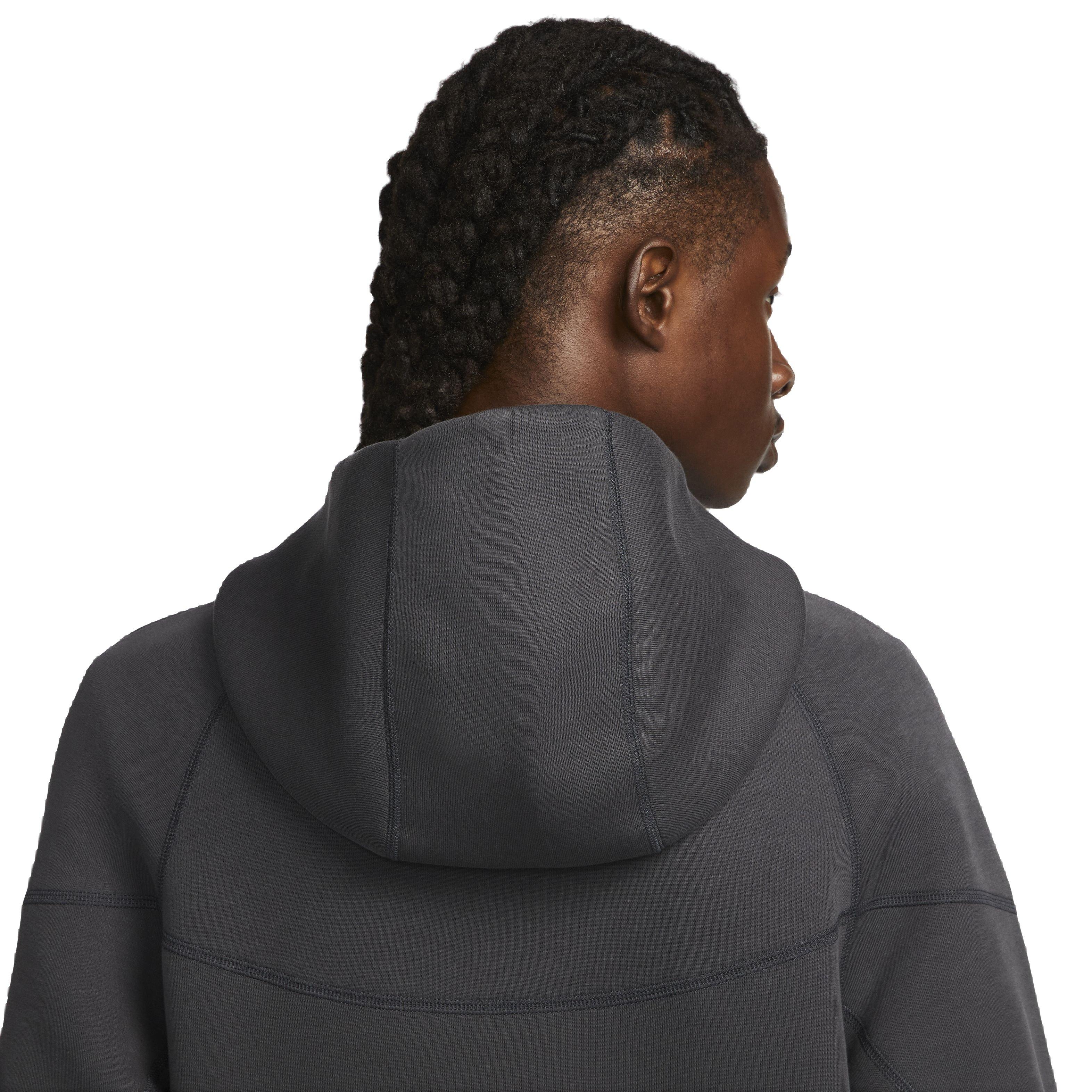 Nike Men's Tech Fleece Full-Zip Windrunner Jacket - BLACK Thumbnail View 6