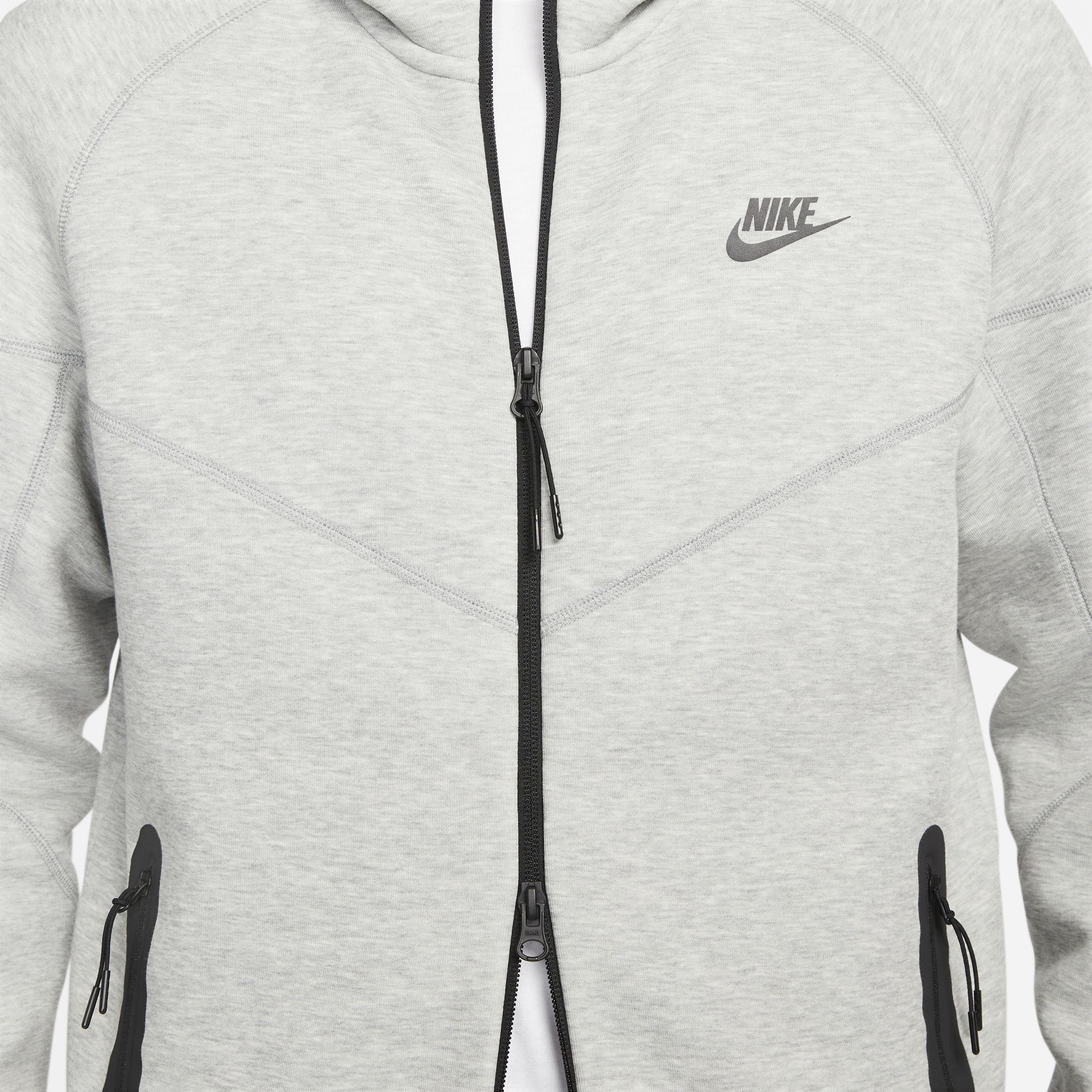 Nike Men's Tech Fleece Full-Zip Windrunner Jacket - GREY Thumbnail View 4