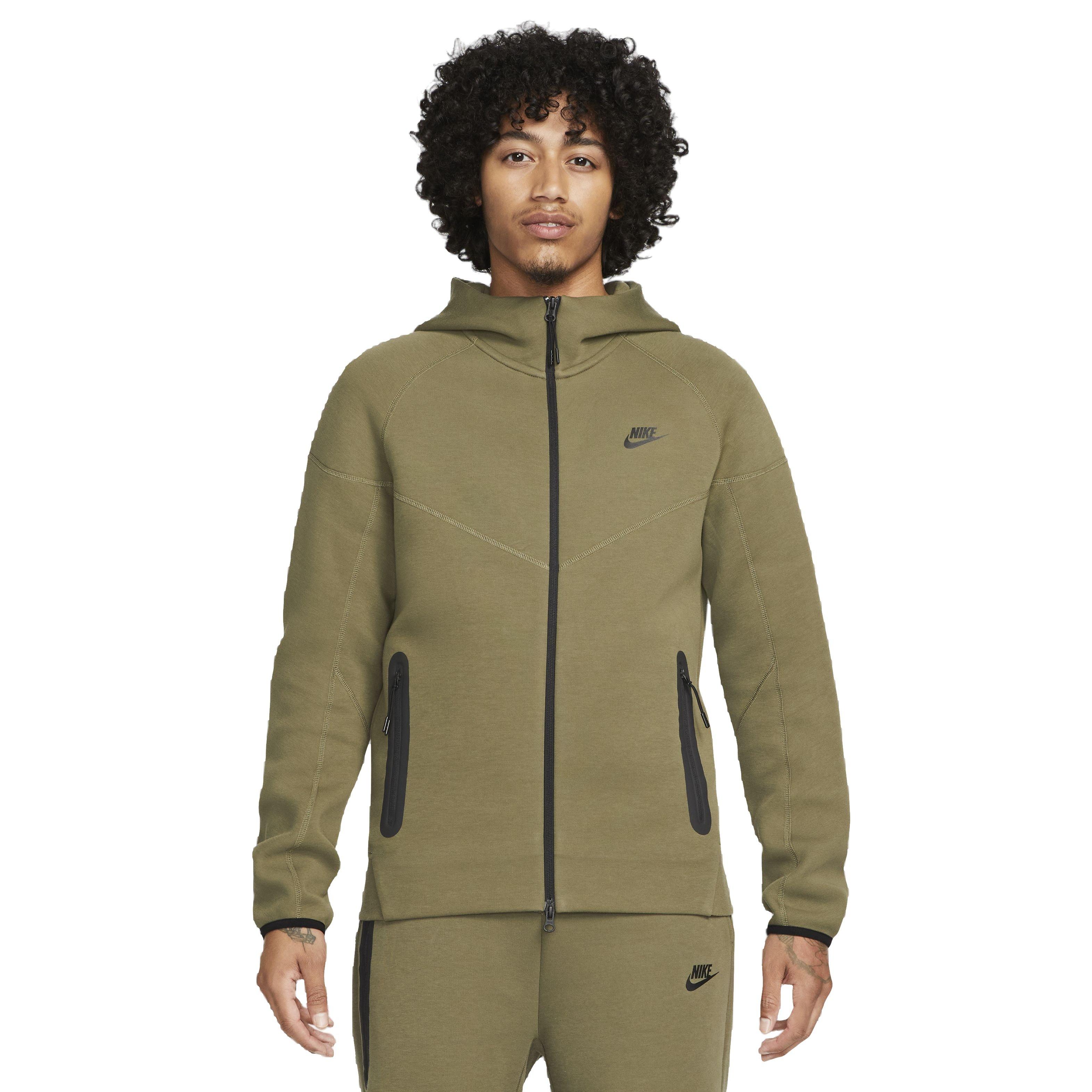 Nike Men's Tech Fleece Full-Zip Windrunner Jacket - OLIVE Thumbnail View 1