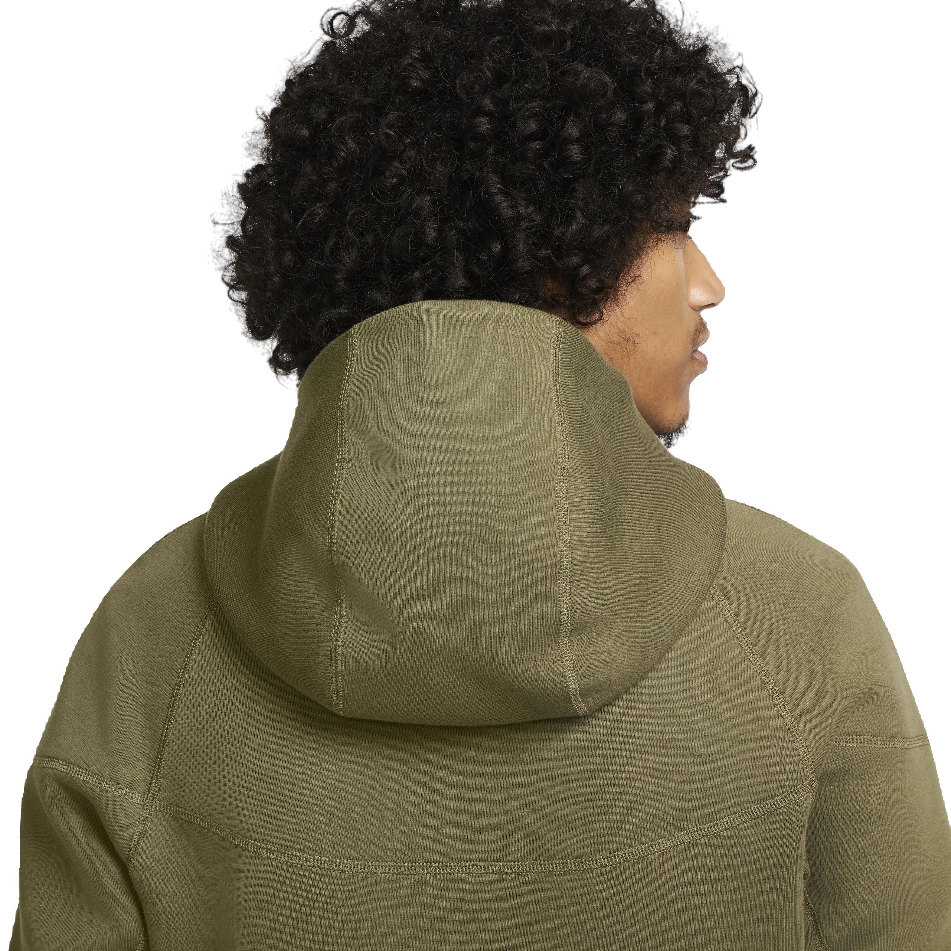 Nike Men's Tech Fleece Full-Zip Windrunner Jacket - OLIVE Thumbnail View 6
