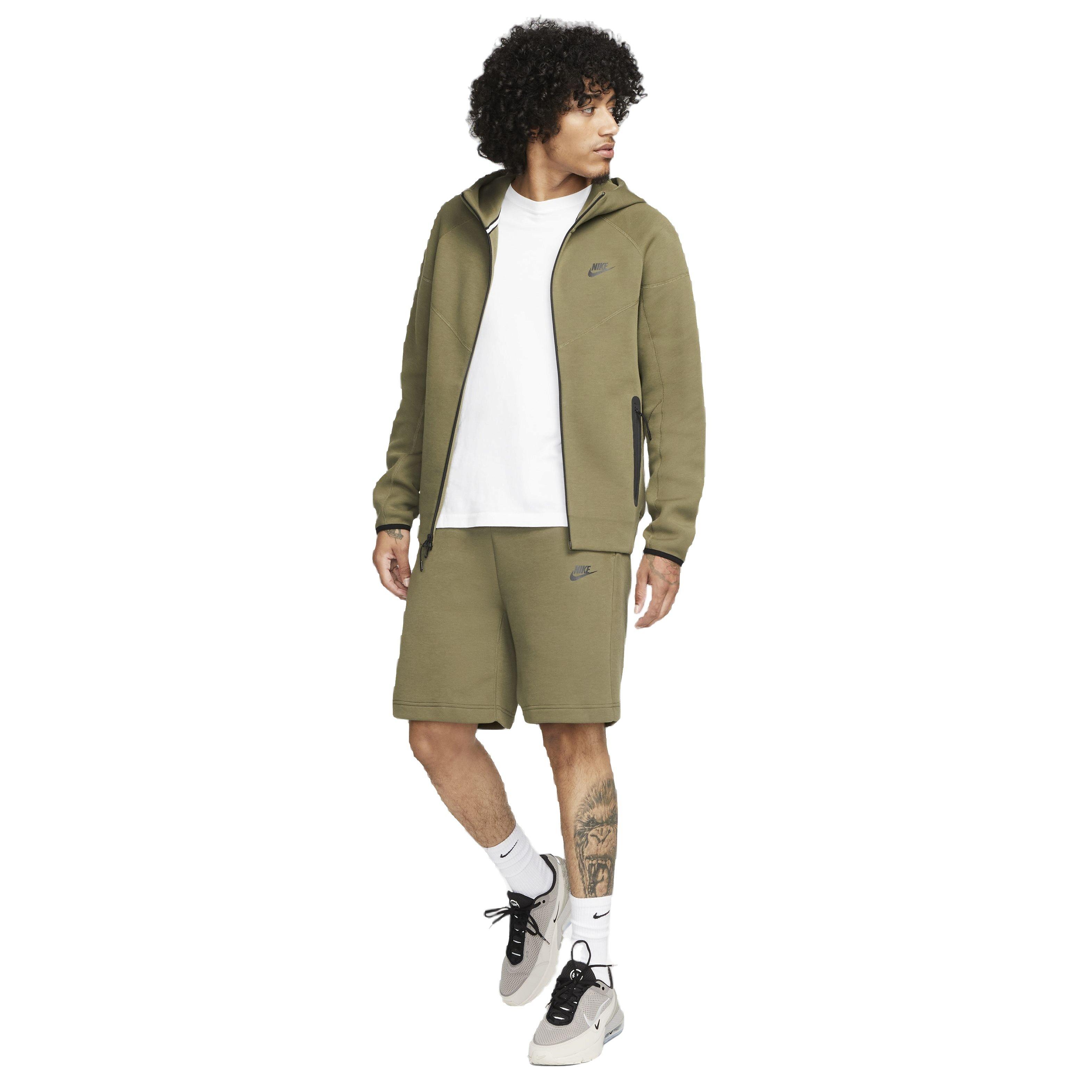 Nike Men's Tech Fleece Full-Zip Windrunner Jacket - OLIVE Thumbnail View 8