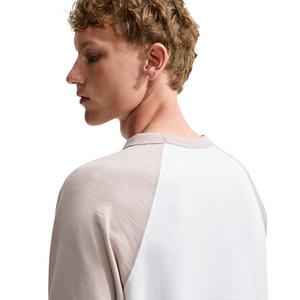 Nike Men's Sportswear Club 3/4-Sleeve Raglan Top - Moon Particle/White/Moon Particle - MOON/WHITE/MOON
