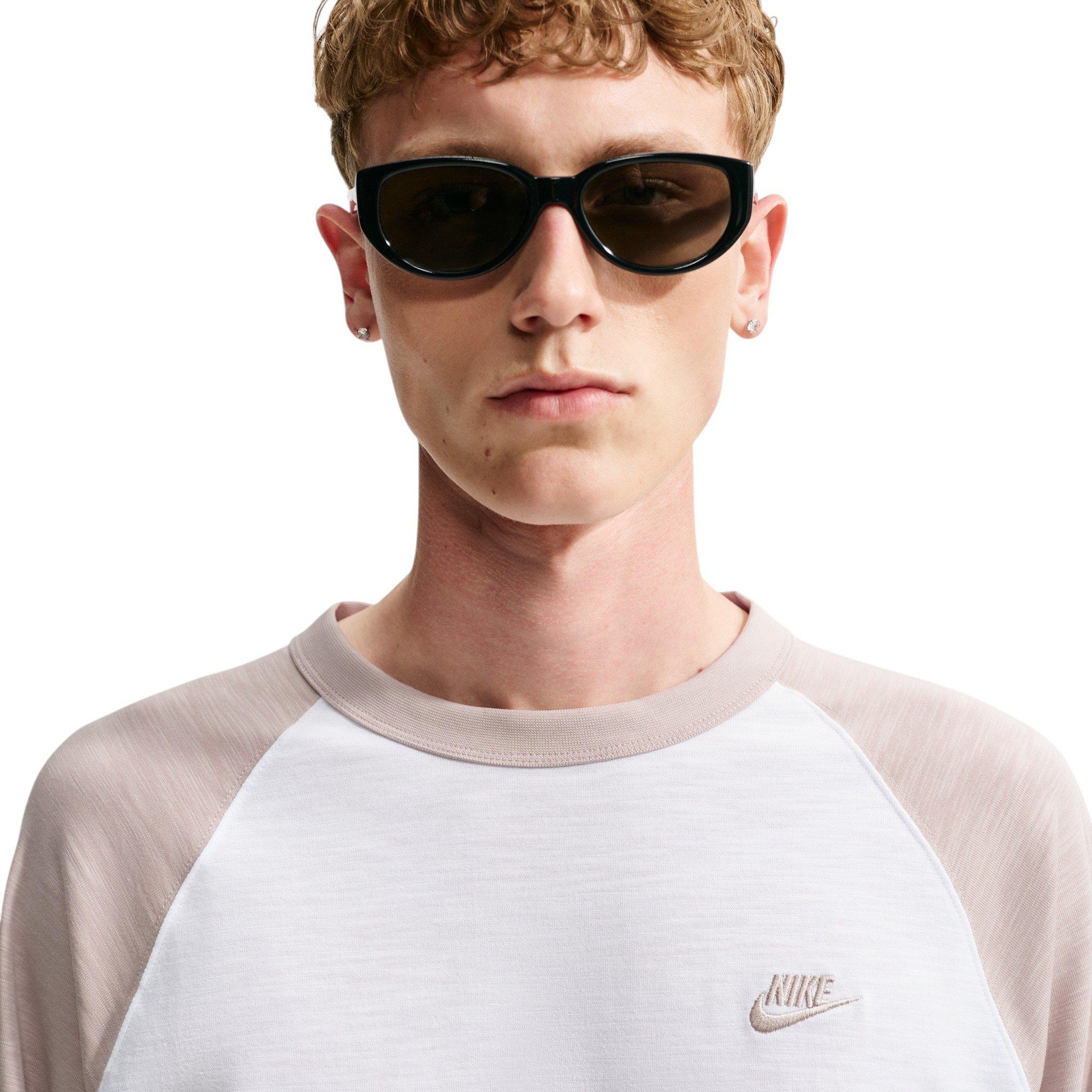 Nike Men's Sportswear Club 3/4-Sleeve Raglan Top - Moon Particle/White/Moon Particle - MOON/WHITE/MOON Thumbnail View 3