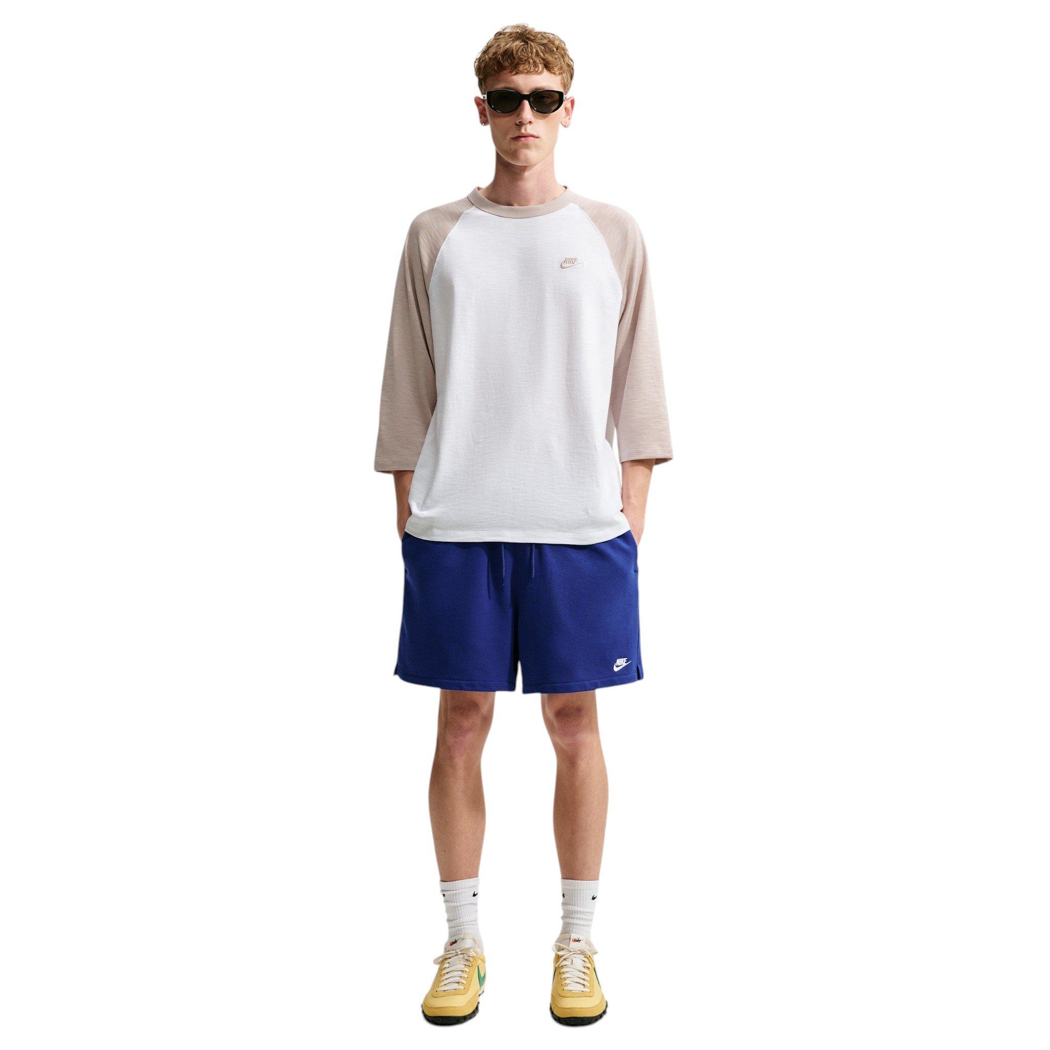 Nike Men's Sportswear Club 3/4-Sleeve Raglan Top - Moon Particle/White/Moon Particle - MOON/WHITE/MOON Thumbnail View 4