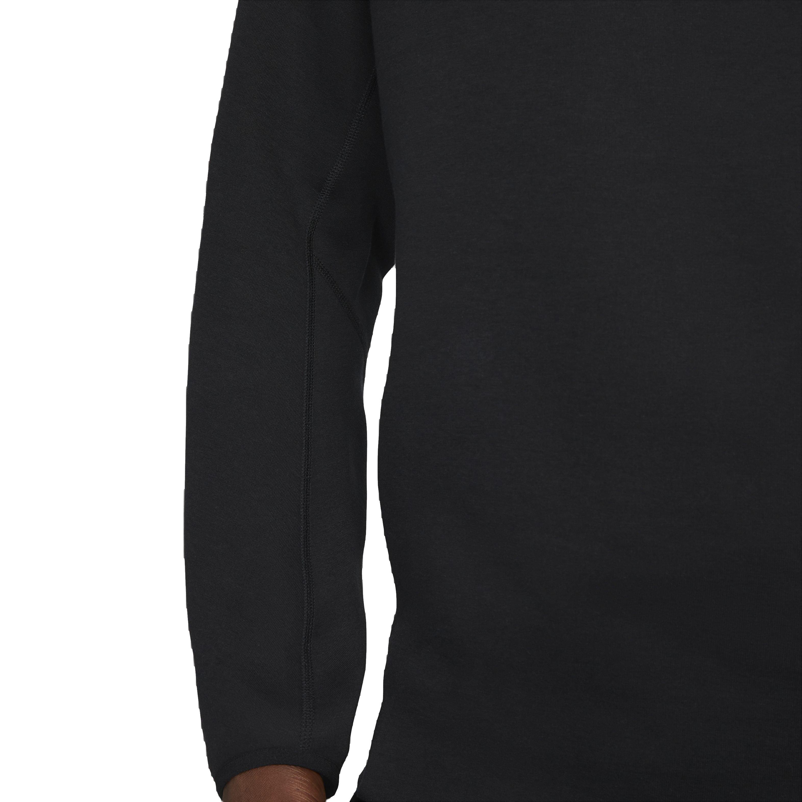 Nike Men's Tech Fleece Pullover Hoodie - BLACK Thumbnail View 4