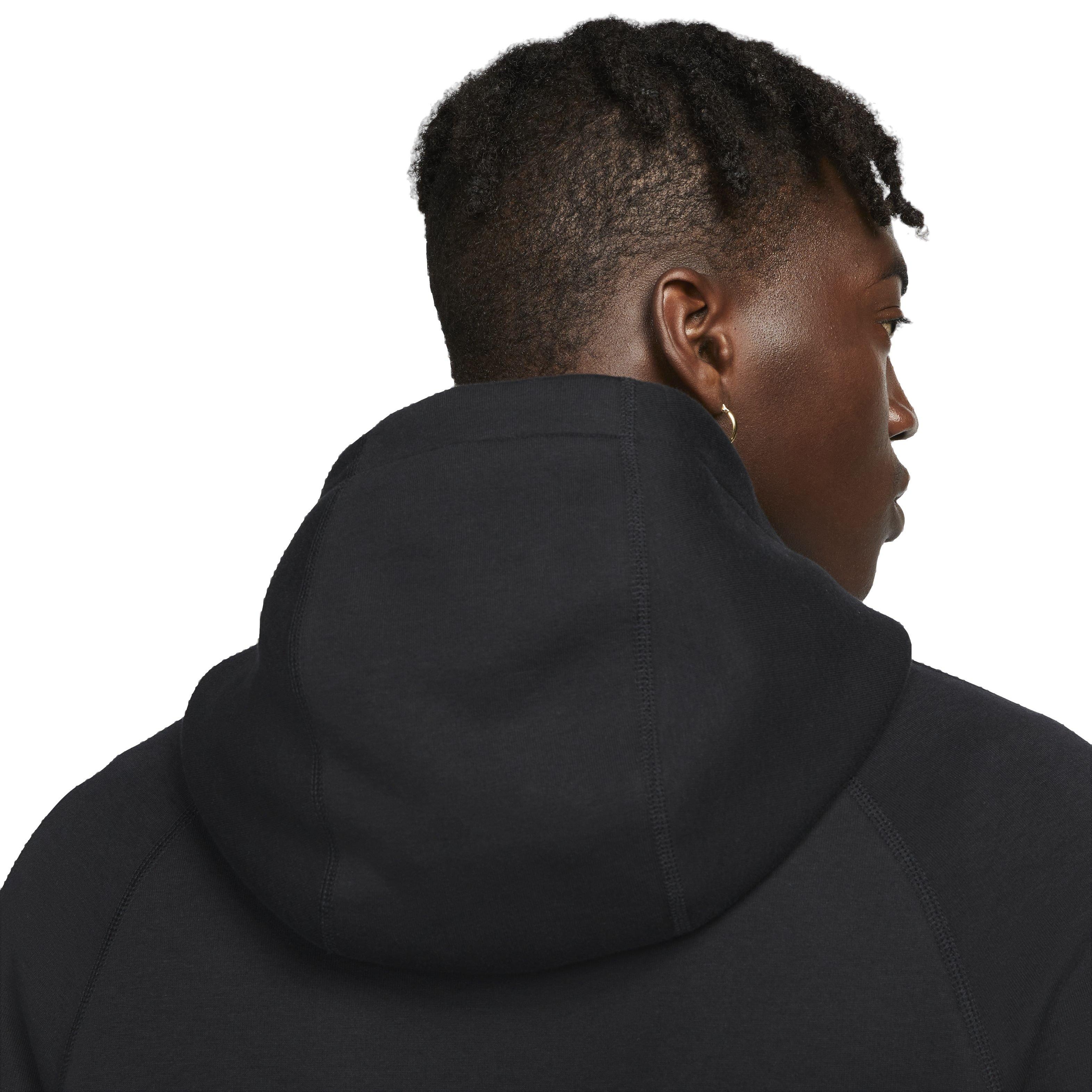 Nike Men's Tech Fleece Pullover Hoodie - BLACK Thumbnail View 7