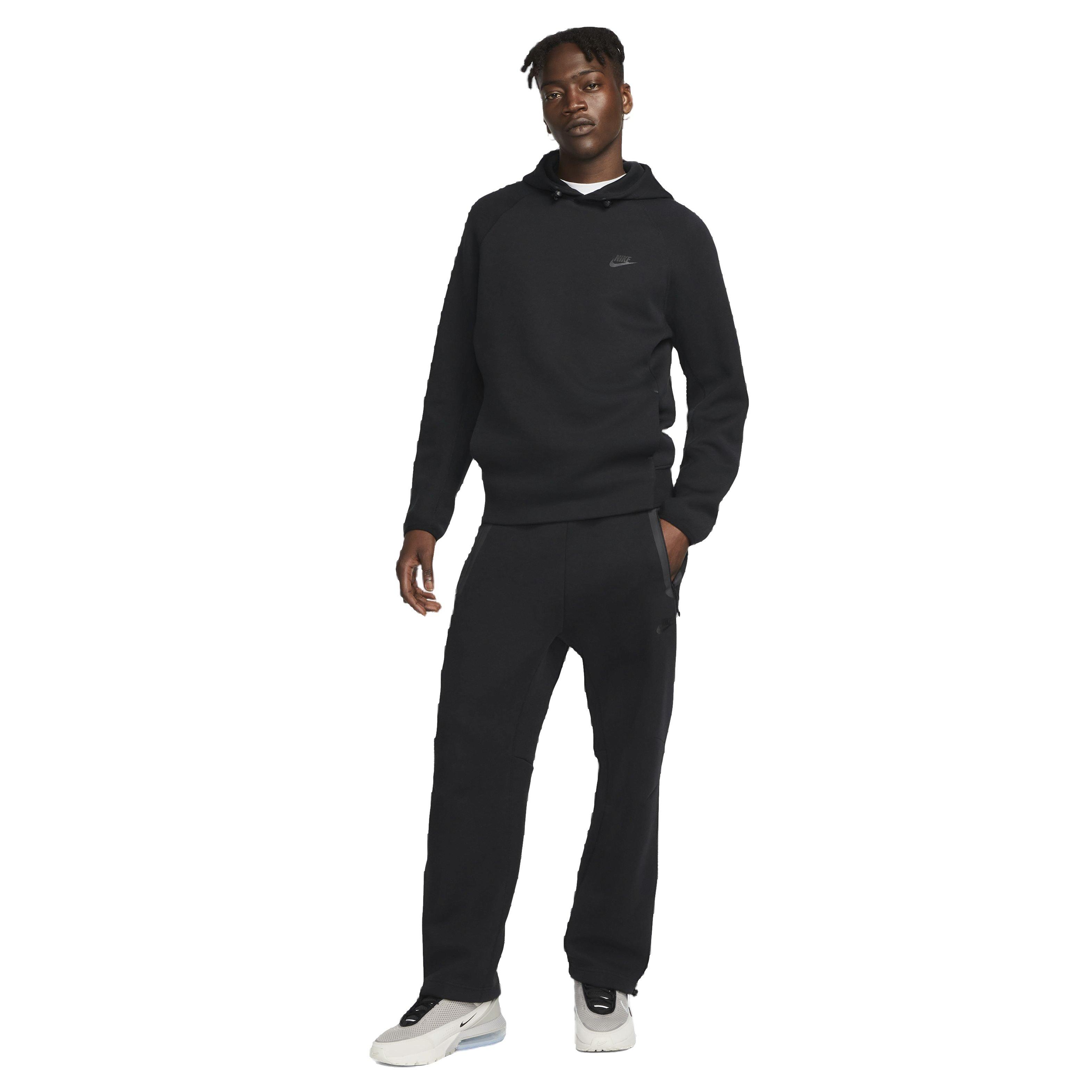 Nike Men's Tech Fleece Pullover Hoodie - BLACK Thumbnail View 8