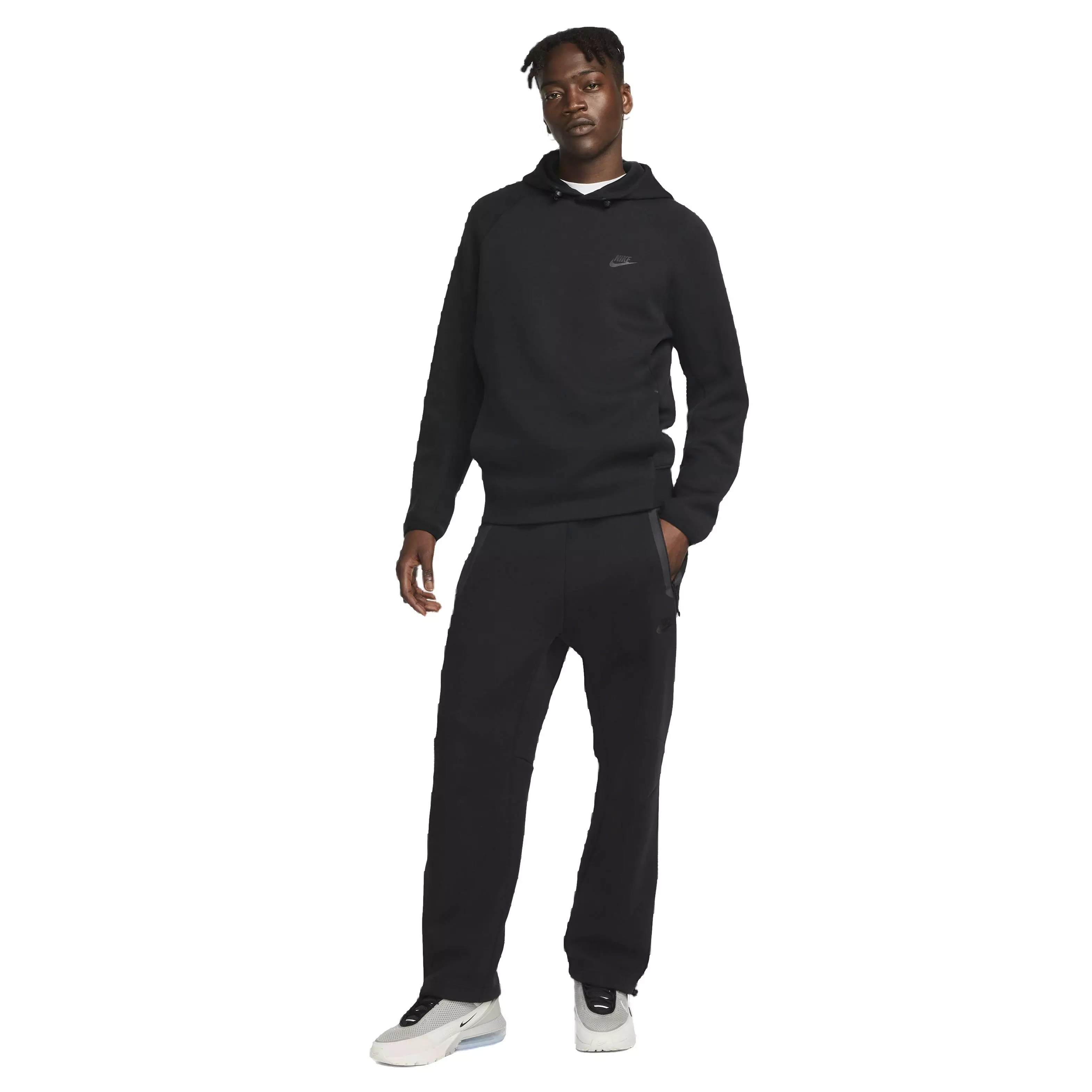 Nike Men's Tech Fleece Pullover Hoodie - BLACK