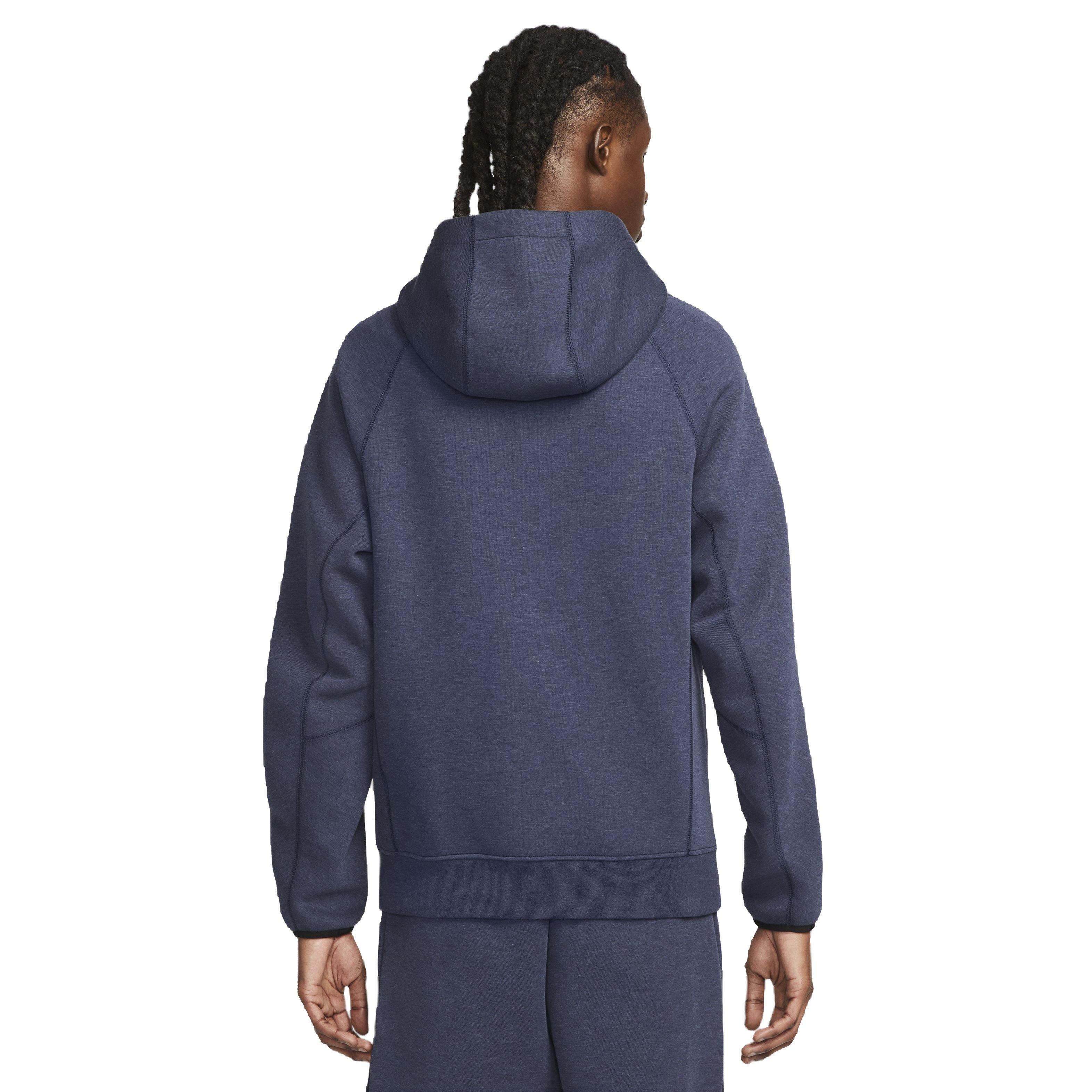 Nike Men's Tech Fleece Pullover Hoodie - BLUE Thumbnail View 2