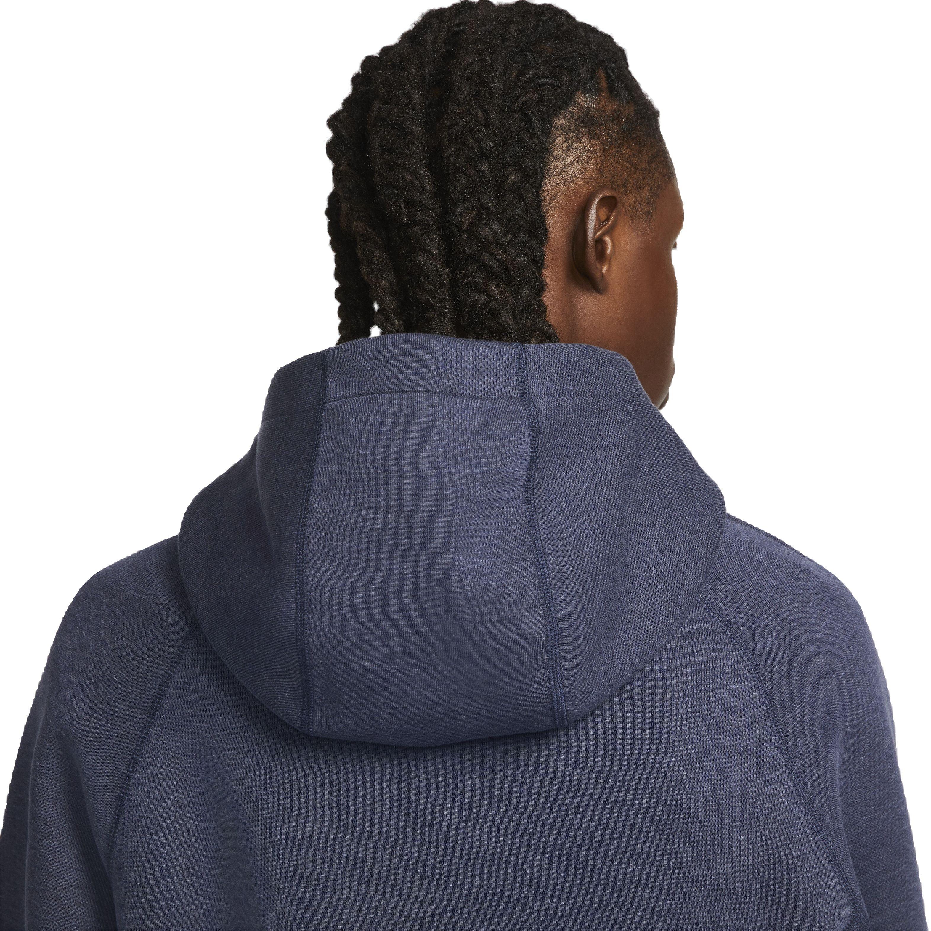 Nike Men's Tech Fleece Pullover Hoodie - BLUE Thumbnail View 6