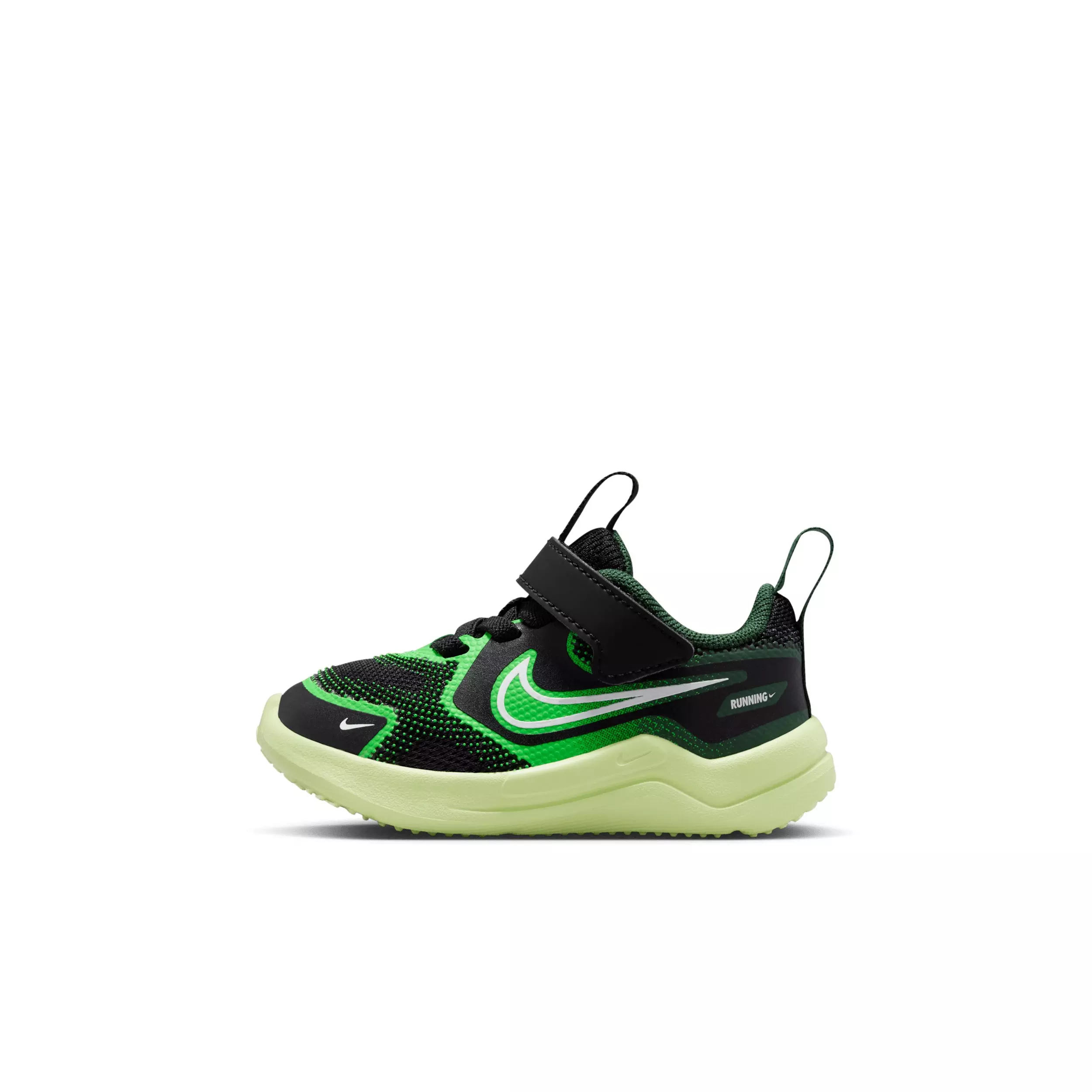 Nike Cosmic Runner "Black/Light Liquid Lime/Fir/White" Infant Boys' Running Shoe - BLACK/LT LIME/FIR/WHITE
