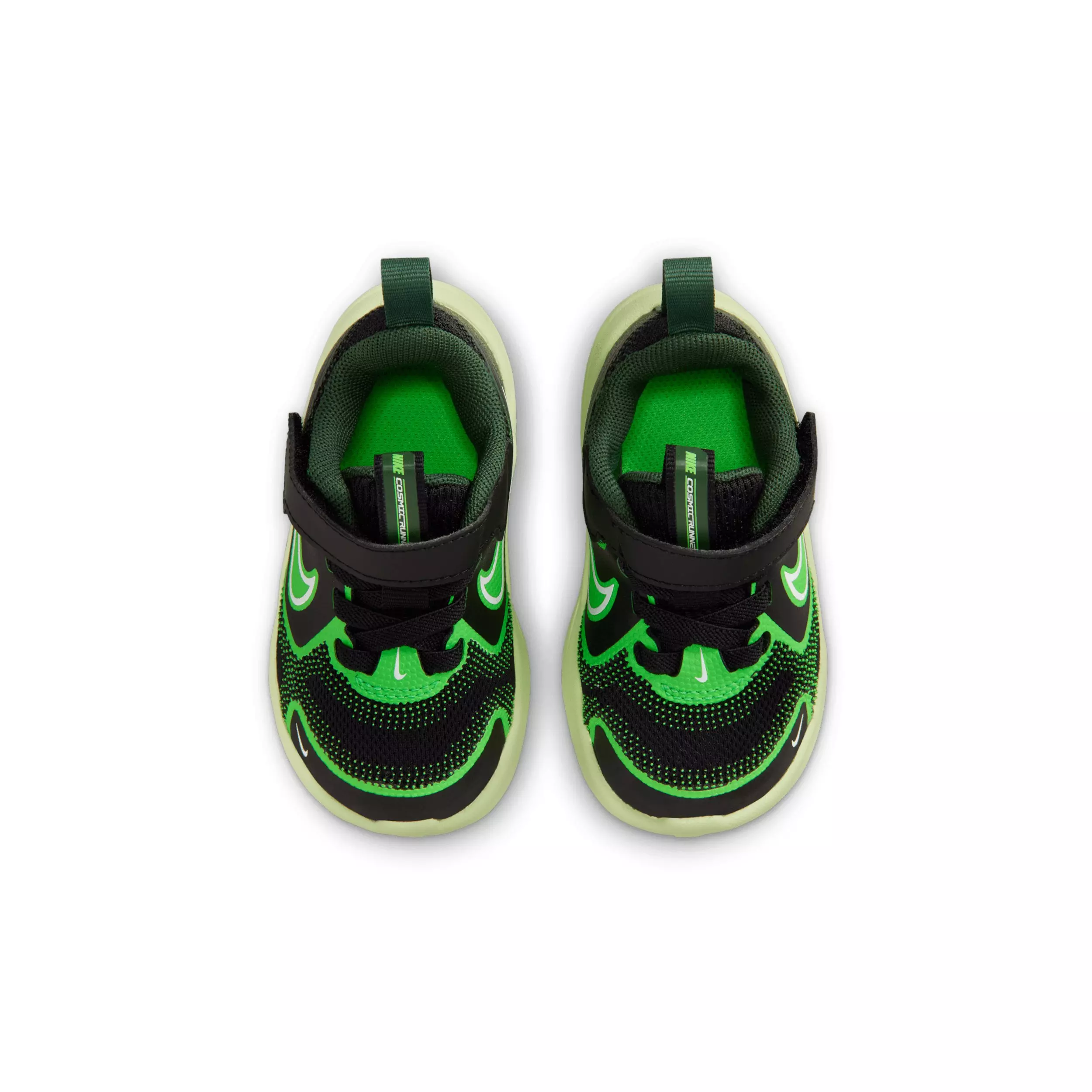Nike Cosmic Runner "Black/Light Liquid Lime/Fir/White" Infant Boys' Running Shoe - BLACK/LT LIME/FIR/WHITE
