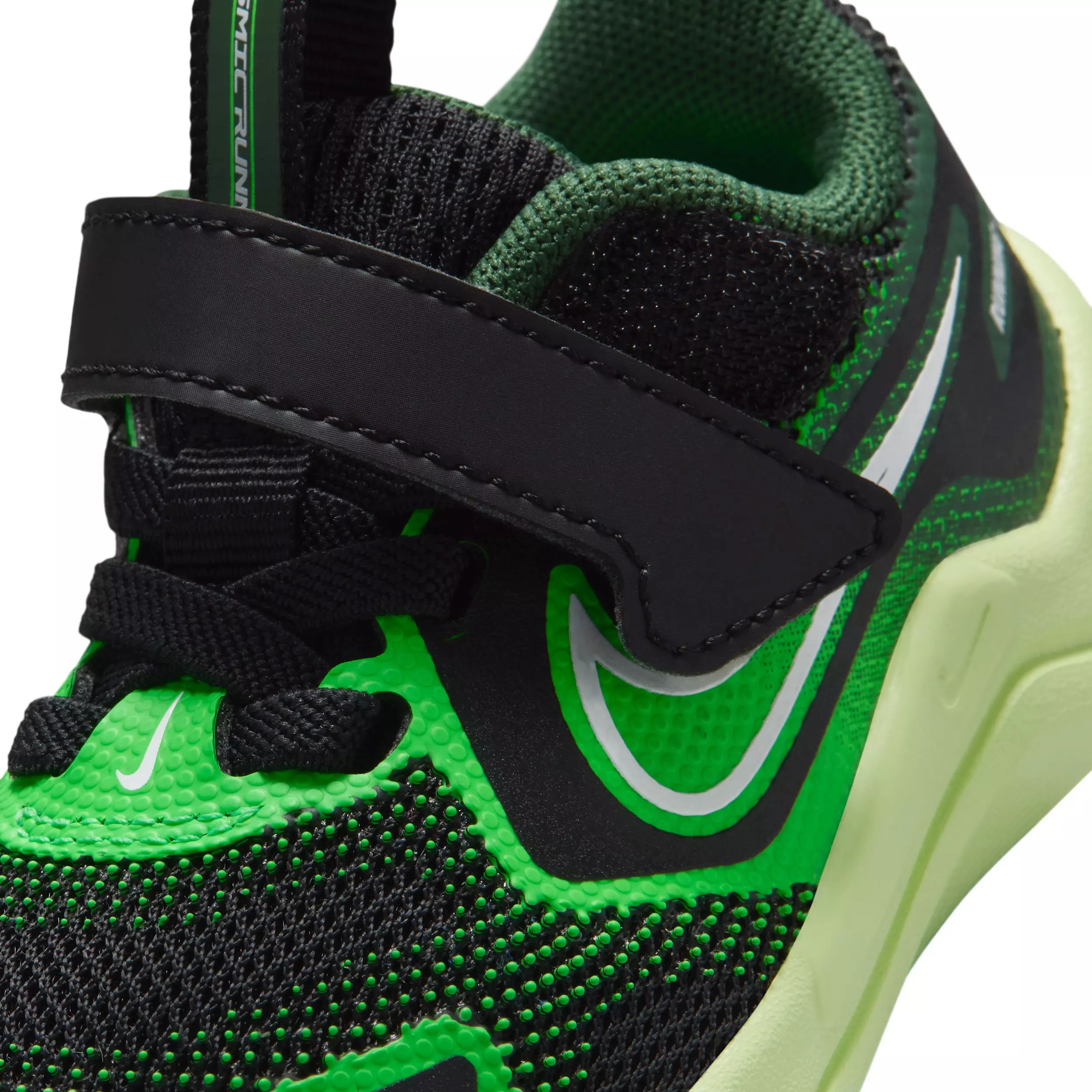 Nike Cosmic Runner "Black/Light Liquid Lime/Fir/White" Infant Boys' Running Shoe - BLACK/LT LIME/FIR/WHITE