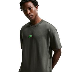 Nike Men's Sportswear Premium Essentials Small Embroidered Logo Long-Sleeve T-Shirt - GREY