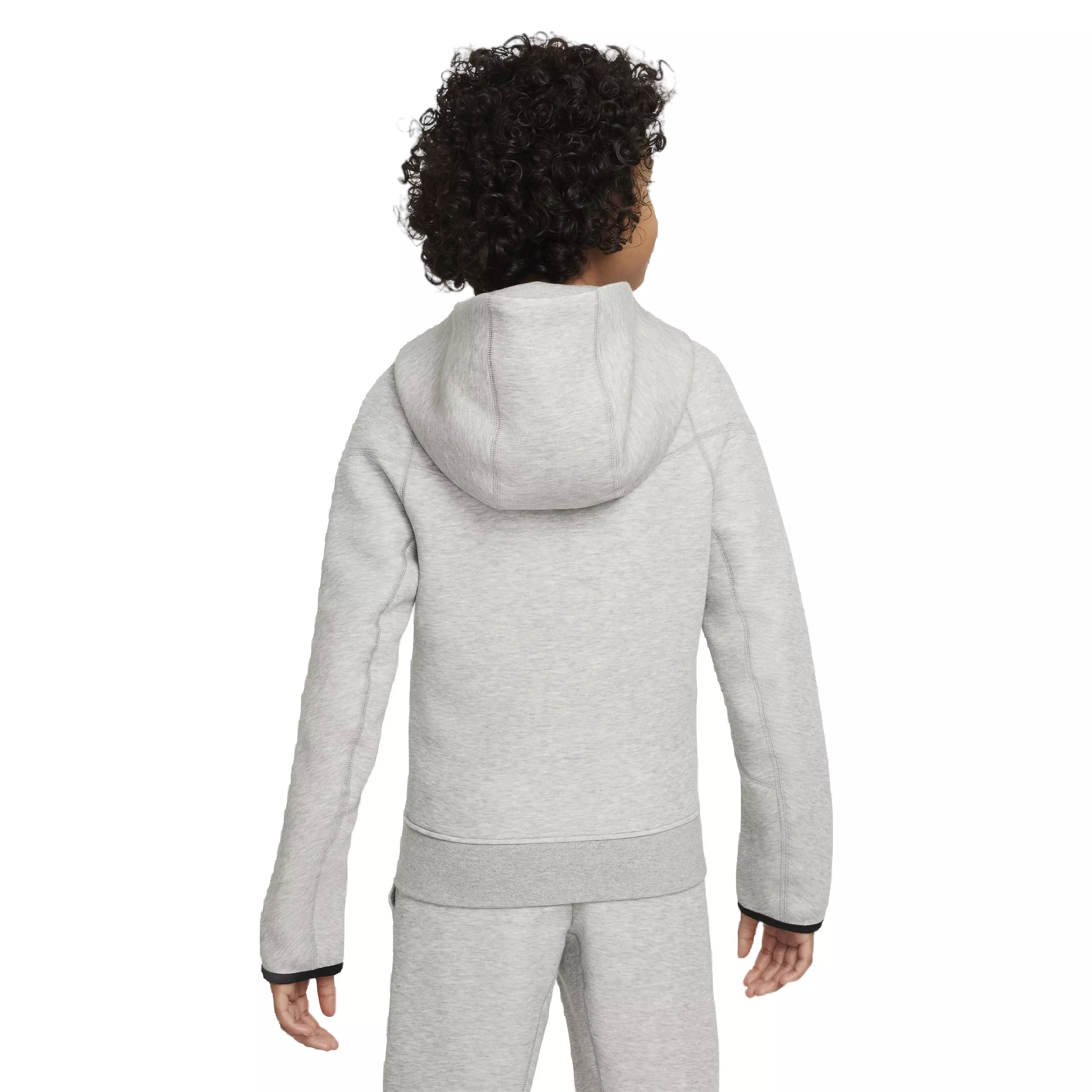 Nike Big Boys' Sportswear Tech Fleece Full Zip Jacket - DK GREY HEATHER