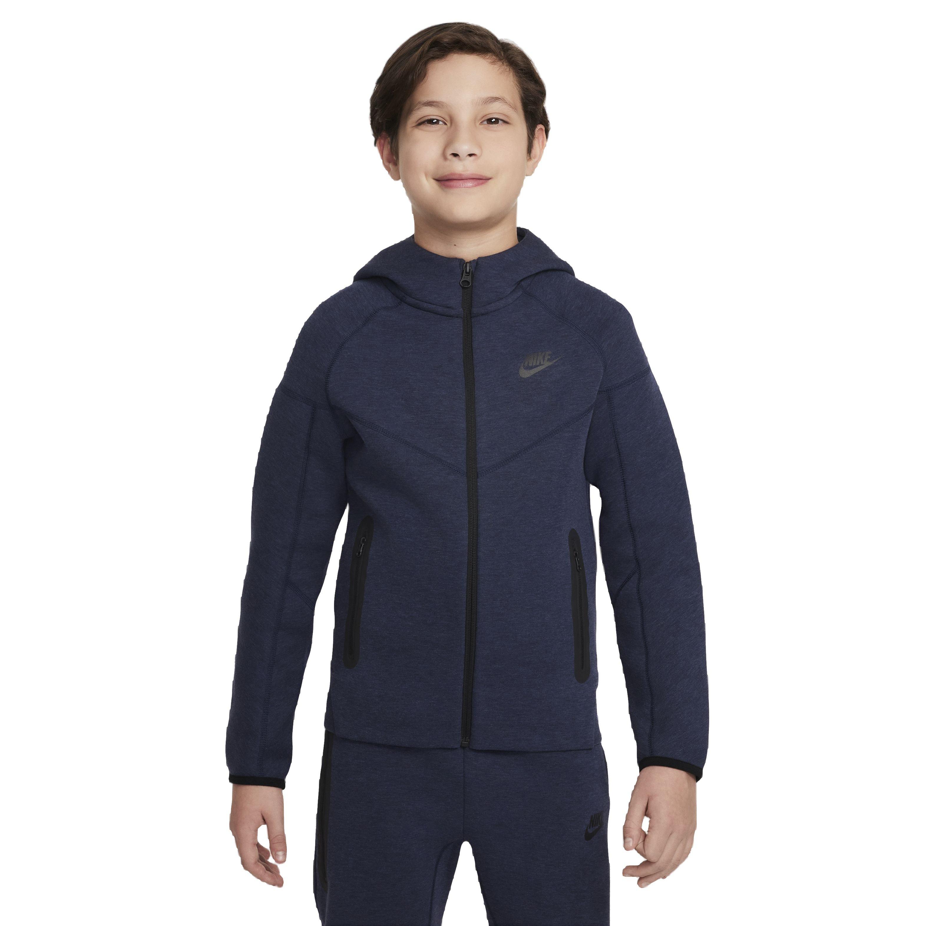 Nike Big Boys' Sportswear Tech Fleece Full Zip Jacket - BLUE Thumbnail View 1