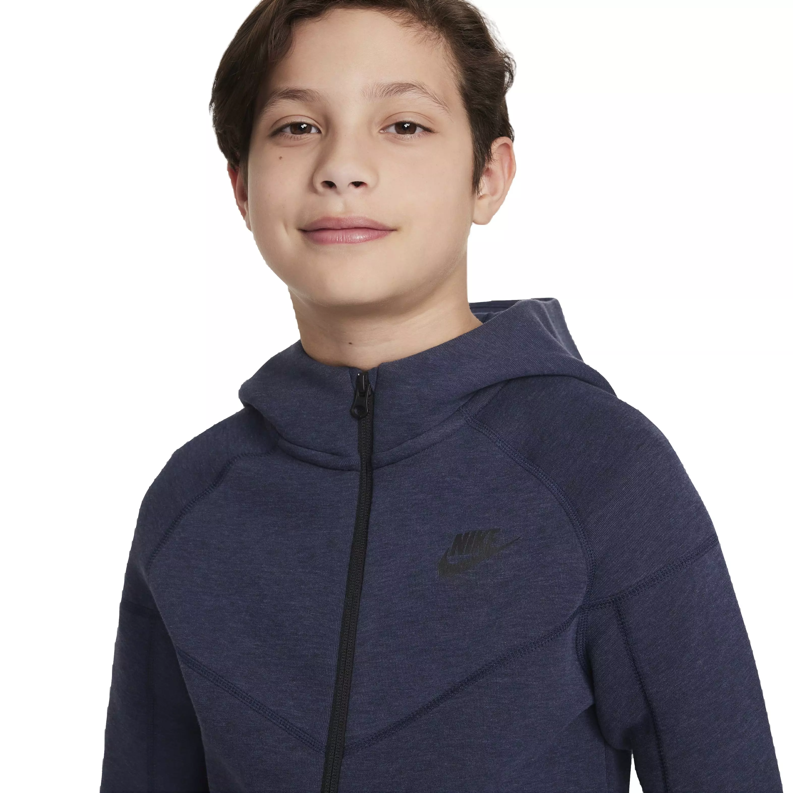 Nike Big Boys' Sportswear Tech Fleece Full Zip Jacket - BLUE
