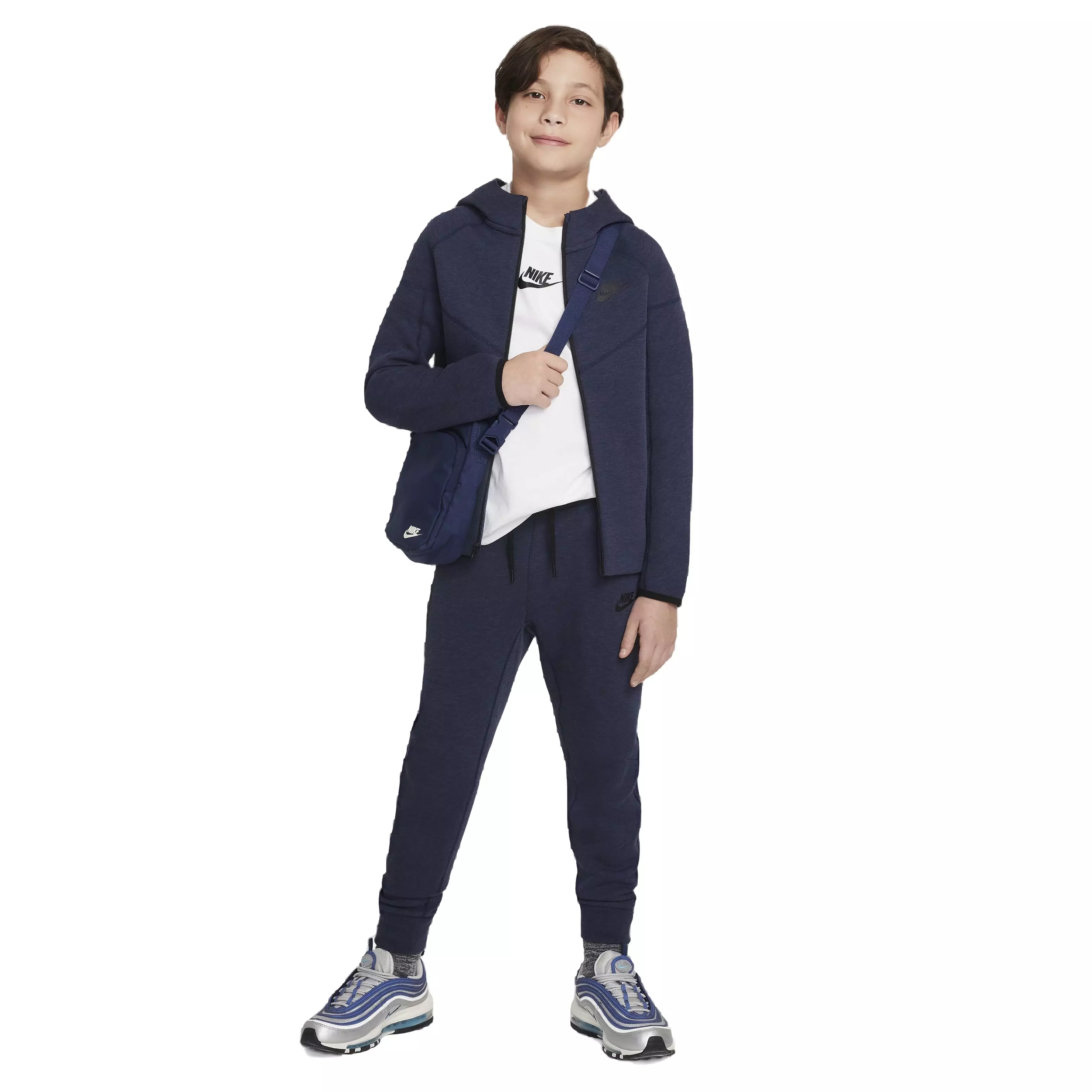 Nike Big Boys' Sportswear Tech Fleece Full Zip Jacket - BLUE