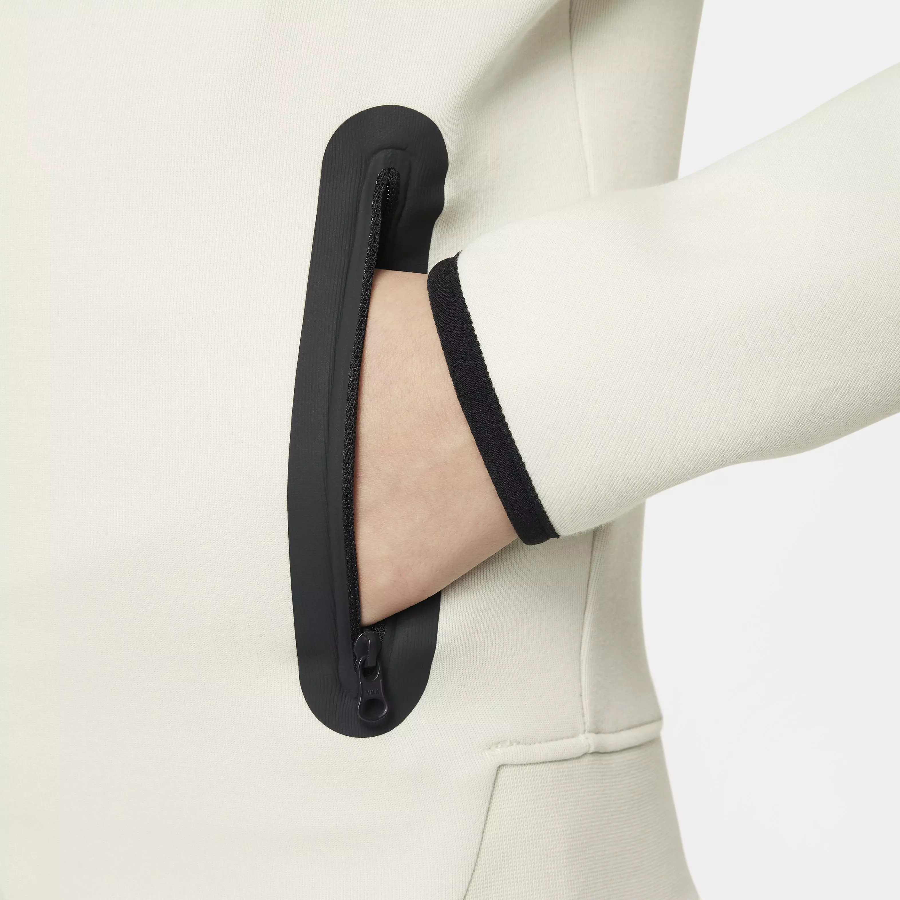 Nike Big Boys' Sportswear Tech Fleece Full Zip Jacket - CREAM