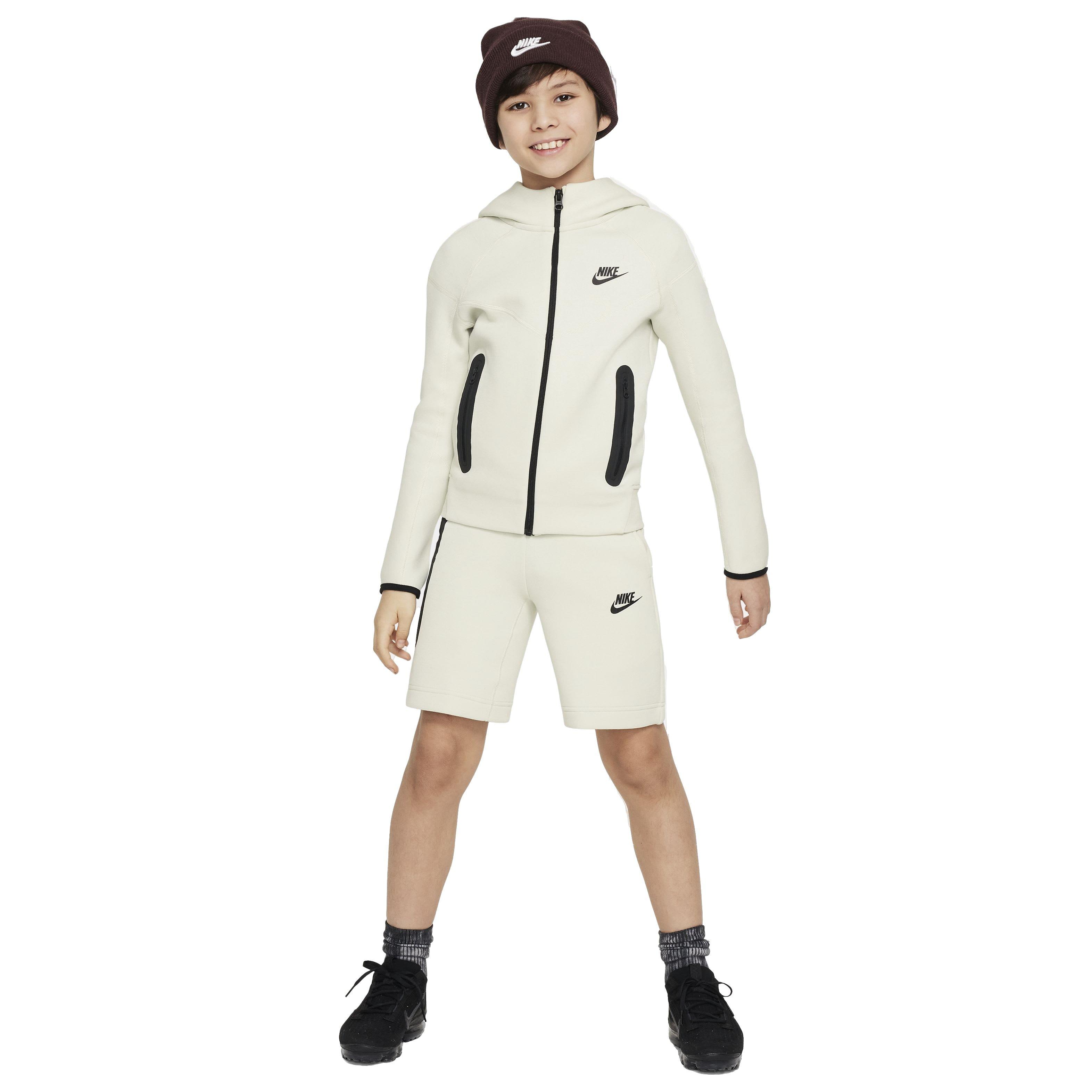 Nike Big Boys' Sportswear Tech Fleece Full Zip Jacket - CREAM Thumbnail View 6