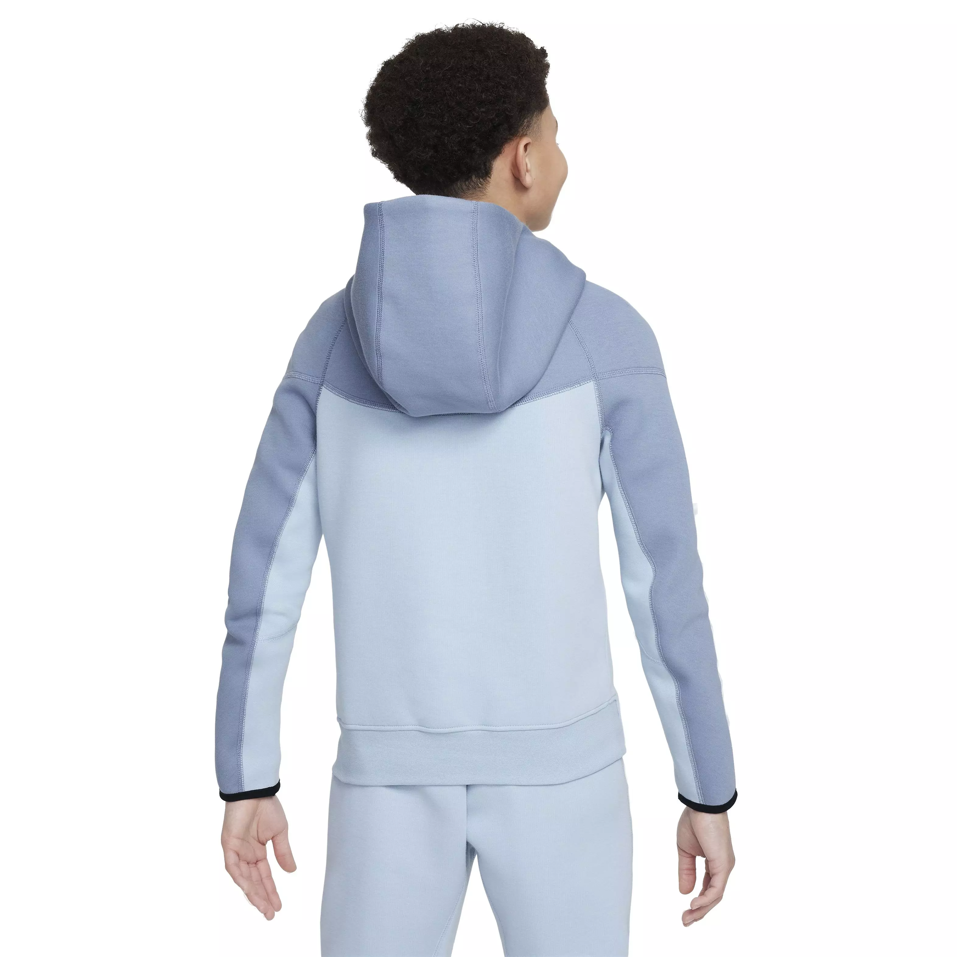 Nike Big Boys' Sportswear Tech Fleece Full Zip Jacket - LT BLUE