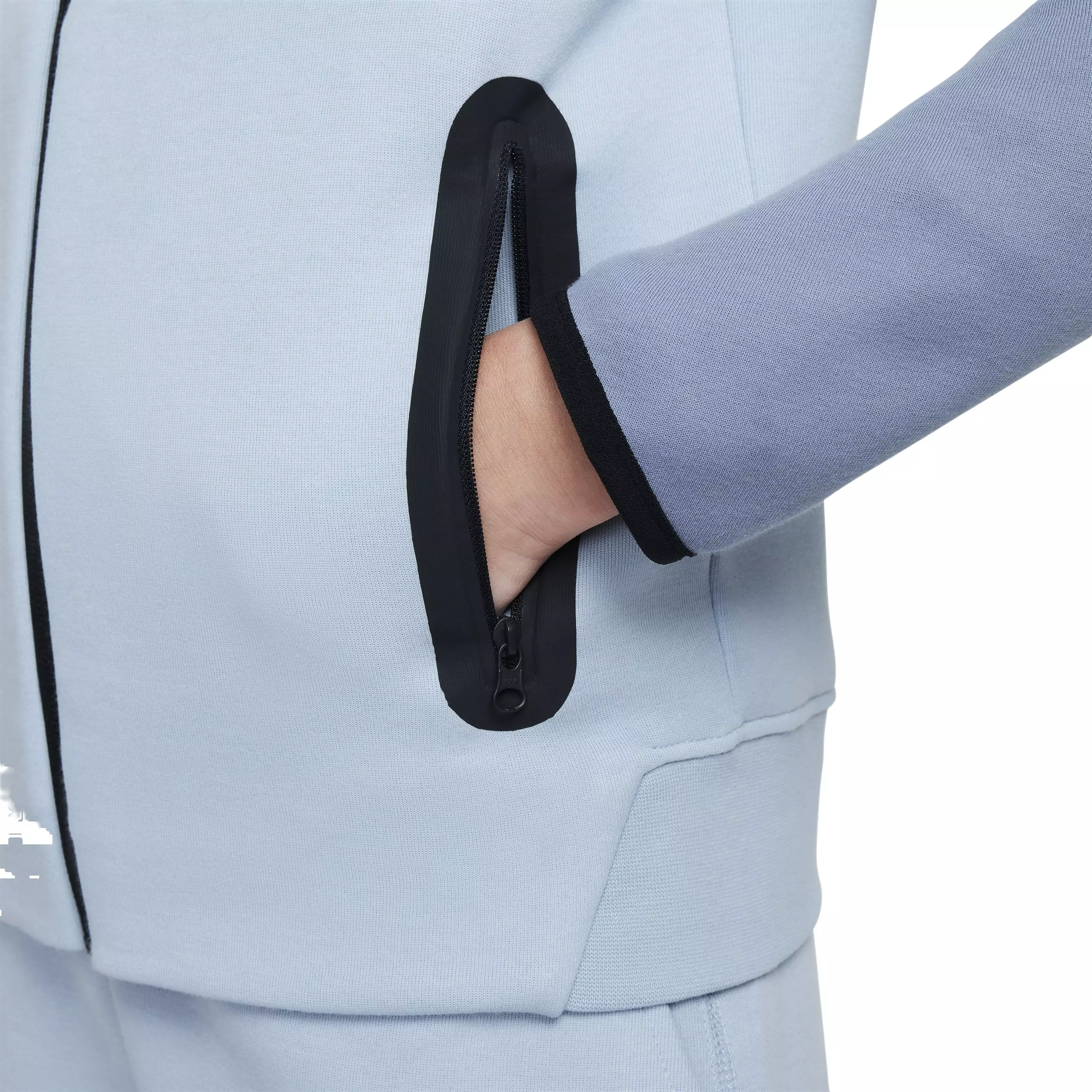 Nike Big Boys' Sportswear Tech Fleece Full Zip Jacket - LT BLUE