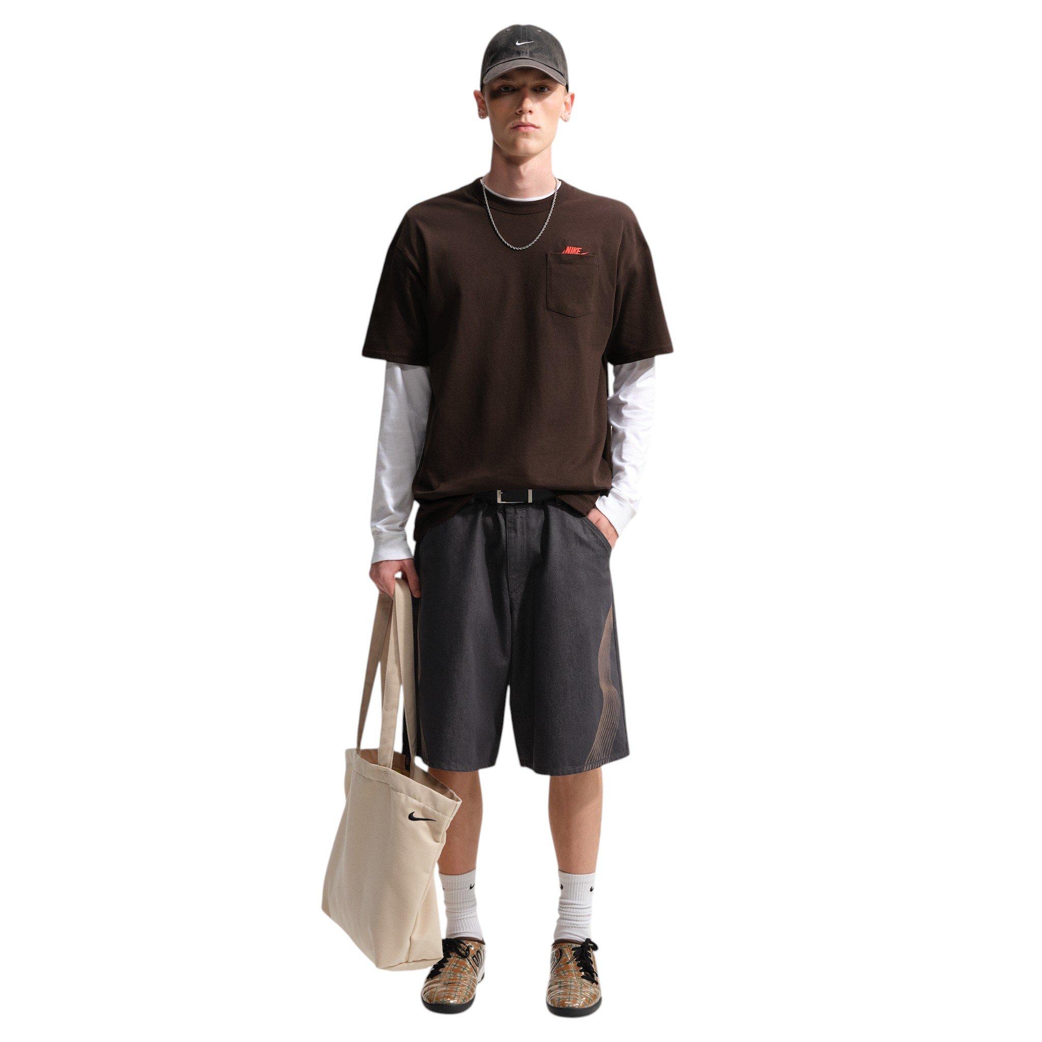 Nike Men's Sportswear Premium Essentials Long-Sleeve T-Shirt - Velvet Brown - BROWN