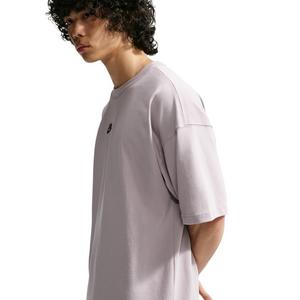 Nike Men's Sportswear Premium Essentials Embroidered Logo Oversized T-Shirt - PURPLE