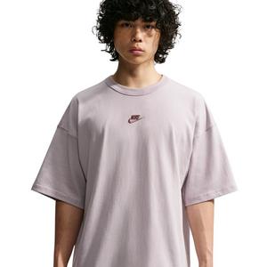 Nike Men's Sportswear Premium Essentials Embroidered Logo Oversized T-Shirt - PURPLE