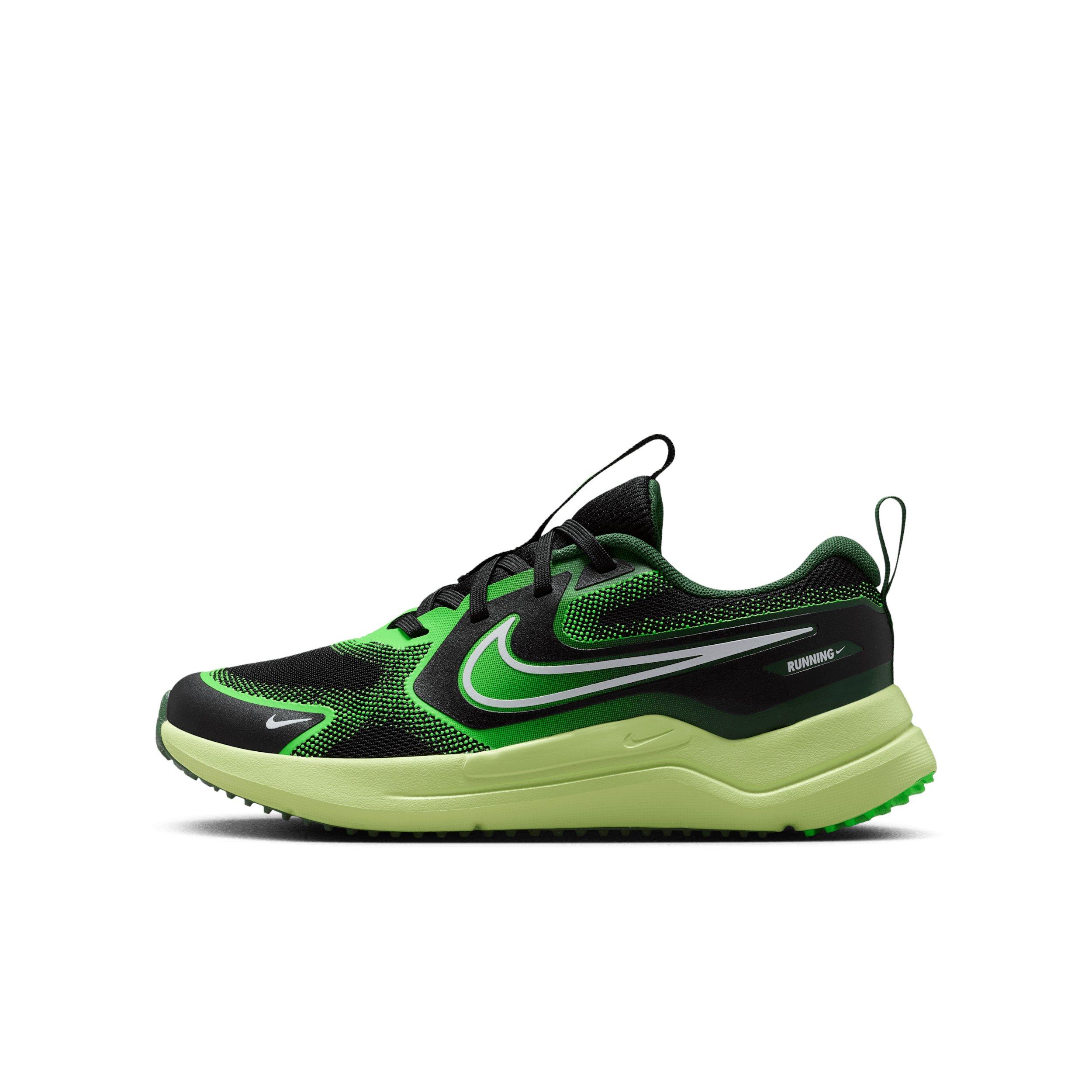 Nike Cosmic Runner Grade School Boys' "Black/Light Liquid Lime/Fir/White" Running Shoe