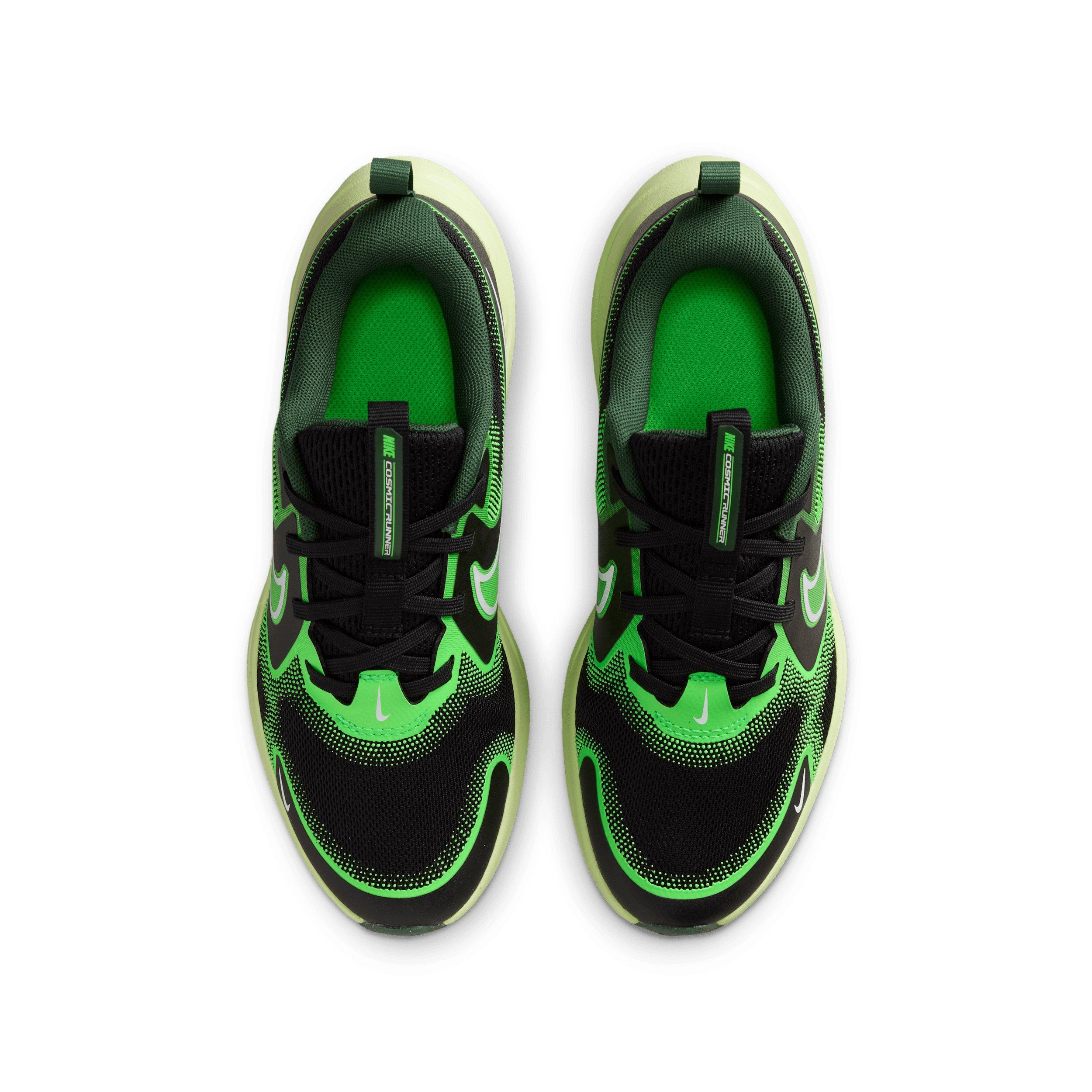 Nike Cosmic Runner Grade School Boys' "Black/Light Liquid Lime/Fir/White" Running Shoe