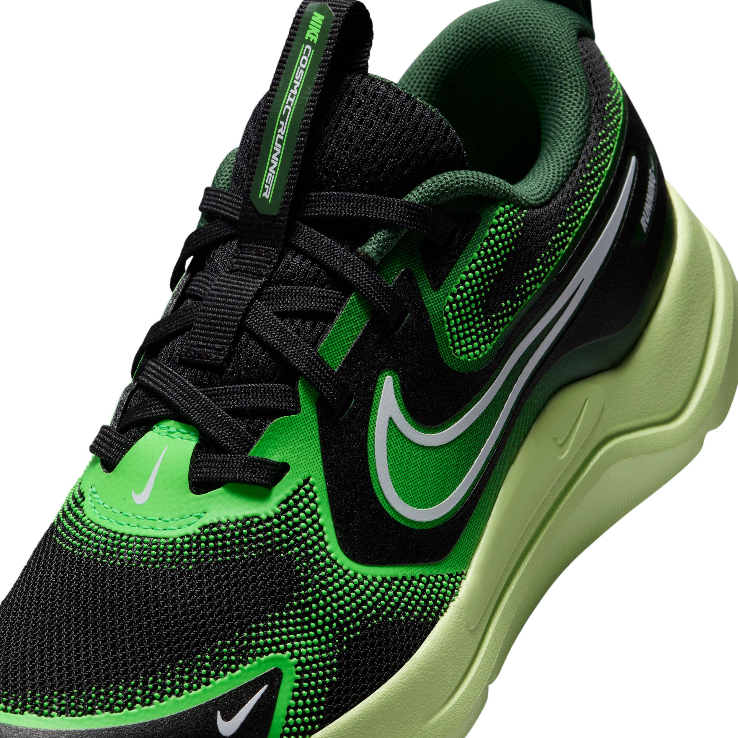 Nike Cosmic Runner Grade School Boys' "Black/Light Liquid Lime/Fir/White" Running Shoe