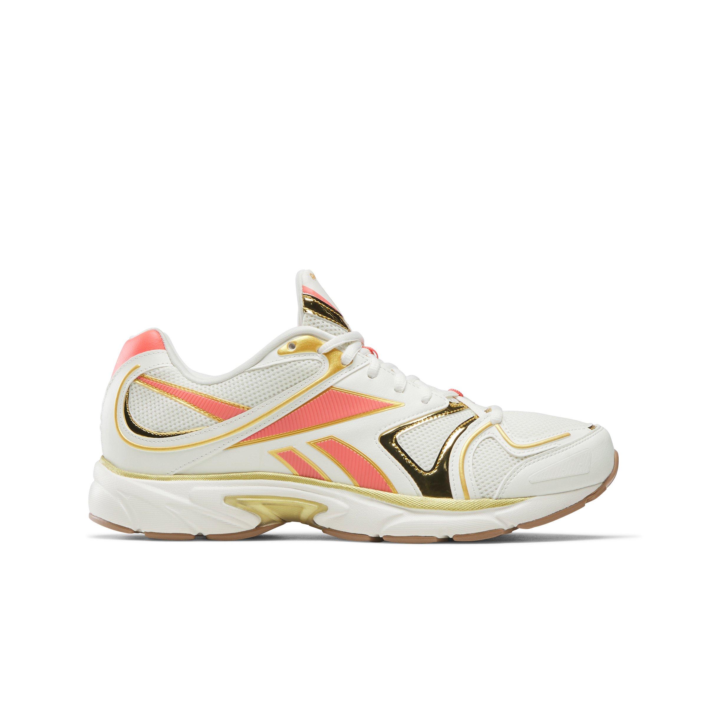 Reebok Premier Road Plus VI "White/Gold/Peach" Unisex Running Shoe - WHITE/GOLD/PEACH Thumbnail View 1