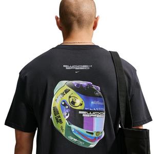 Nike Men's Sportswear Race Helmet Speed T-Shirt - BLACK