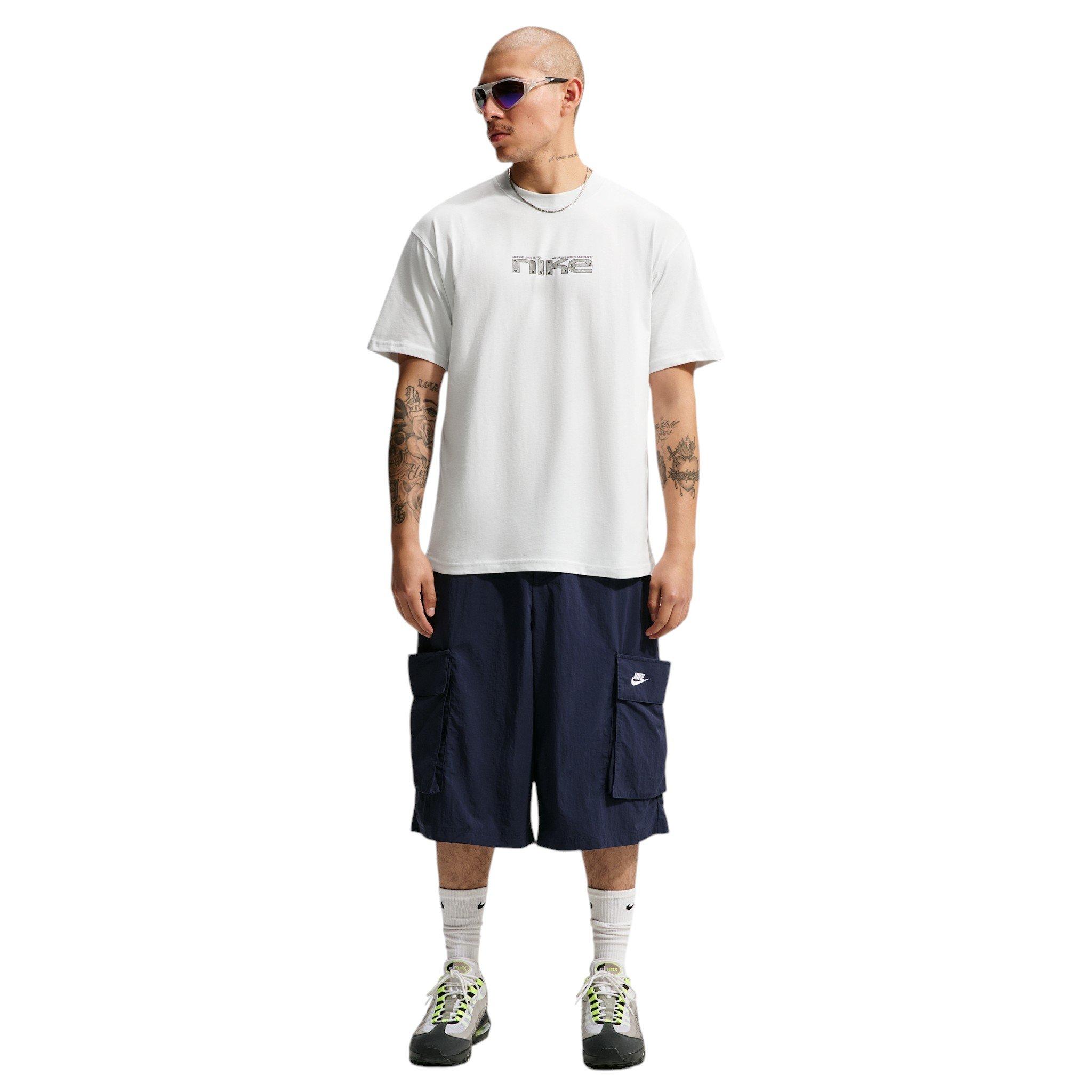 Nike Men's Sportswear Race Helmet Speed T-Shirt - WHITE