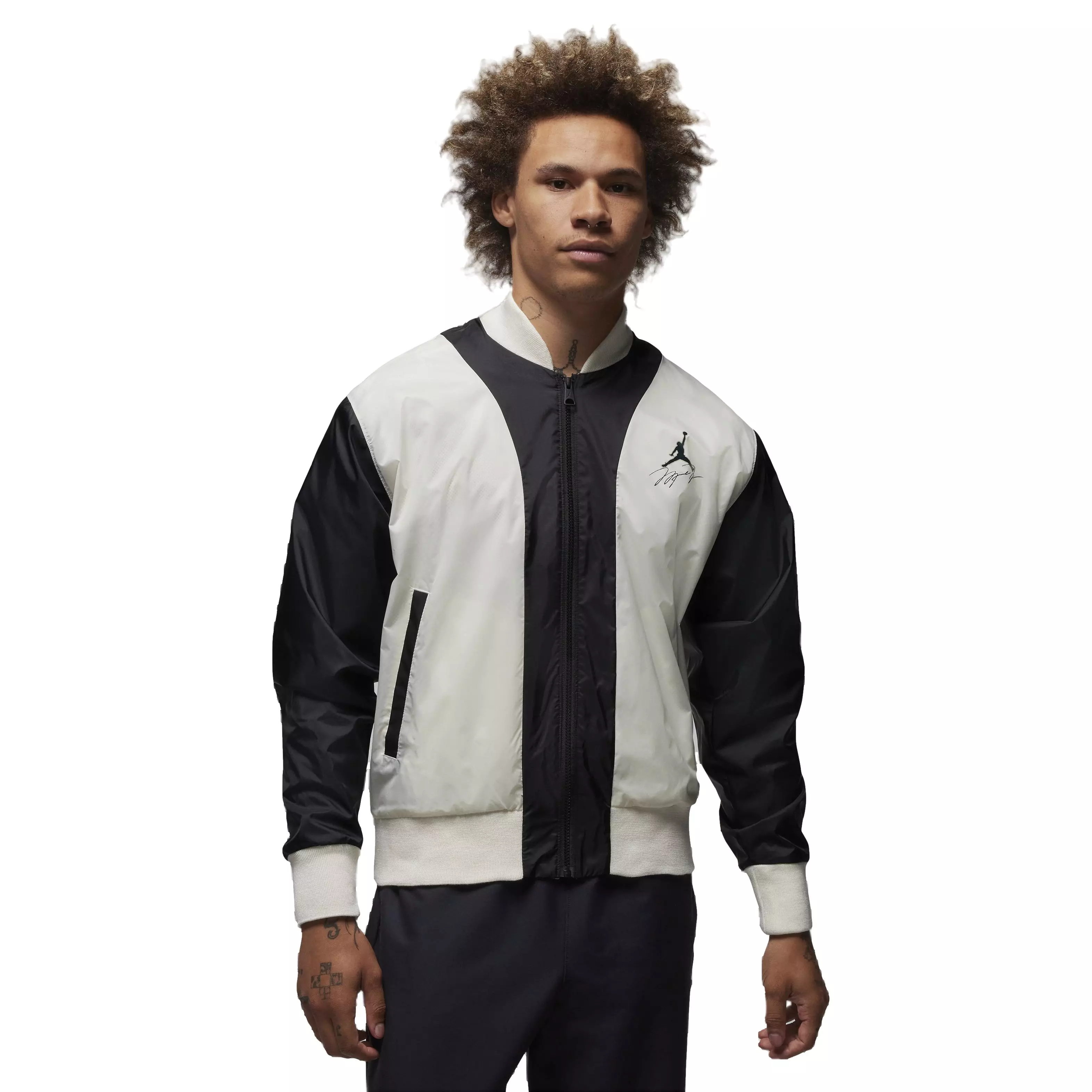 Jordan Men's Flight MVP HBR Jacket - Black/White - BLACK/WHITE