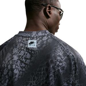 Nike Men's Air All-Over Print Mesh Jersey - Dark Smoke Grey/Black/Volt - DK GREY/BLACK/VOLT