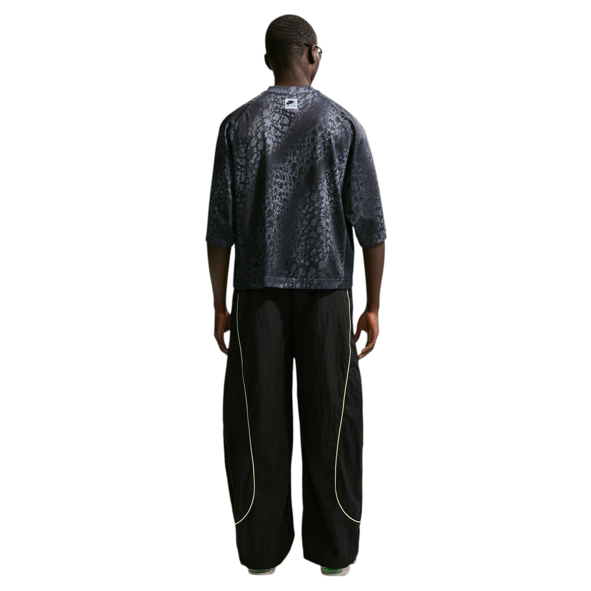 Nike Men's Air All-Over Print Mesh Jersey - Dark Smoke Grey/Black/Volt - DK GREY/BLACK/VOLT Thumbnail View 5