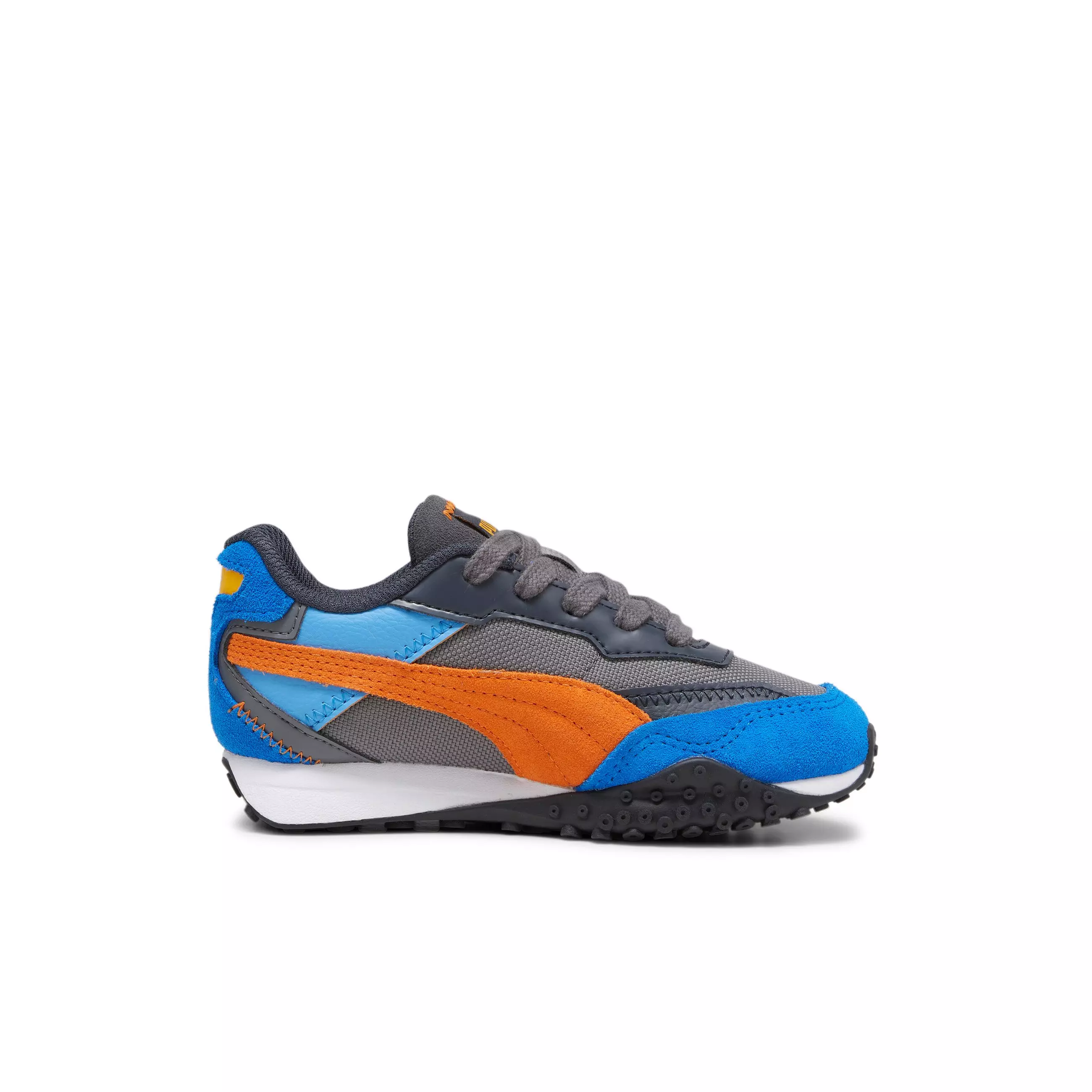 PUMA BLKTOP Rider BTS "Cool Dark Grey/Pumpkin Pie/Racing Blue" Preschool Boys' Shoe - GREY/PUMPKIN/BLUE