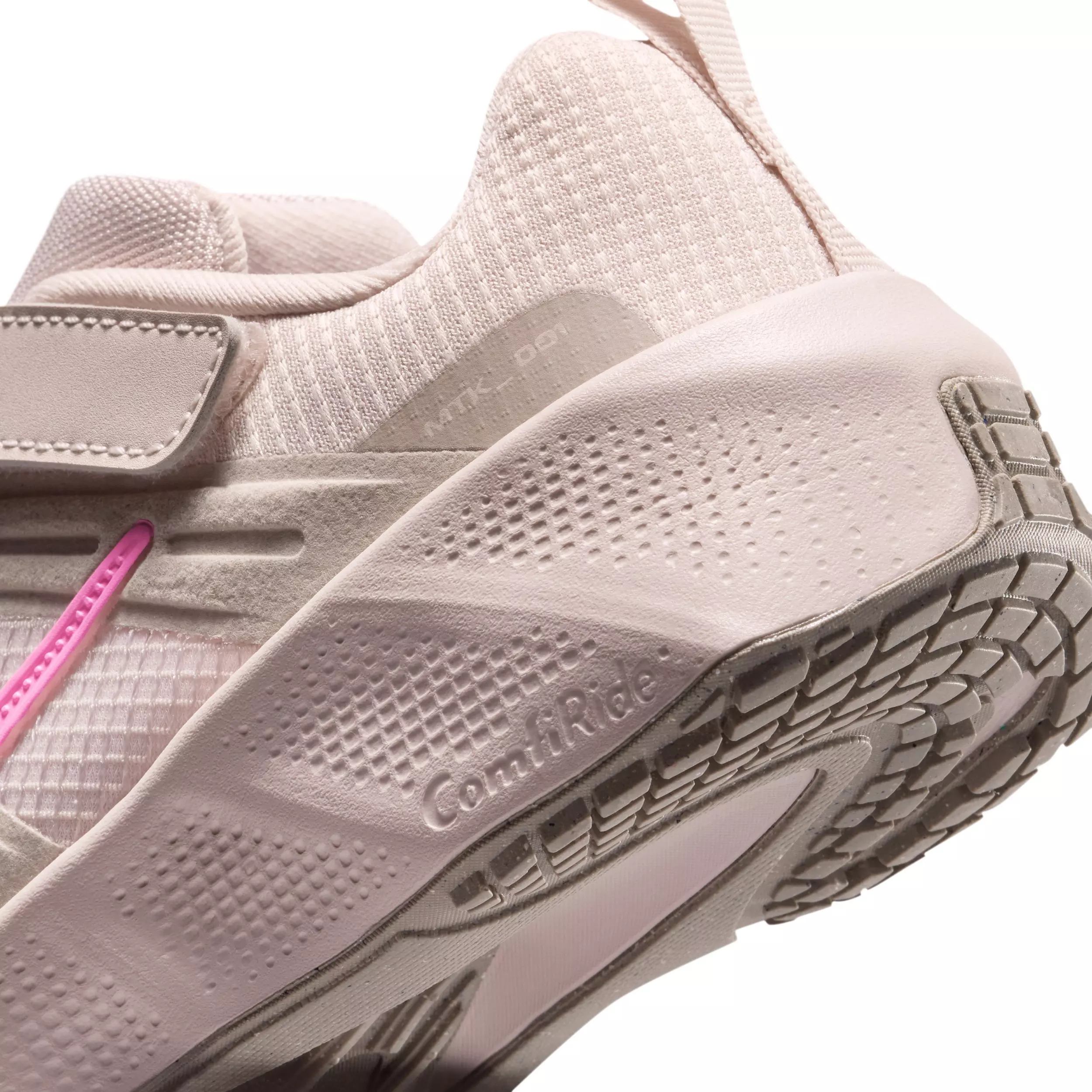 Nike Metro Tek "Silt Red/Malt/Pink Spell" Preschool Girls' Running Shoe - RED/MALT/PINK